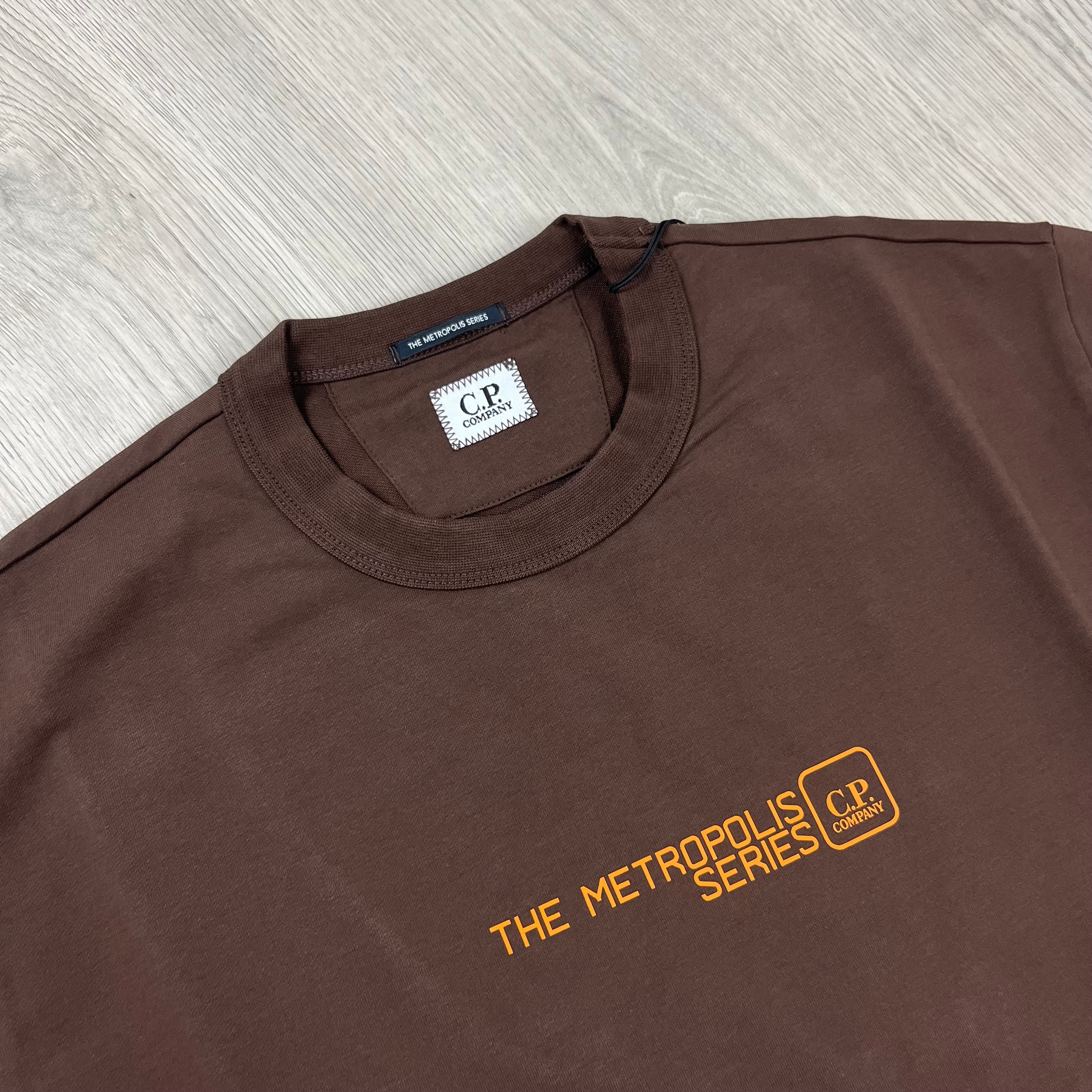 CP Company Metropolis Sweatshirt in Rum Raisin. On sale at Open Attire.