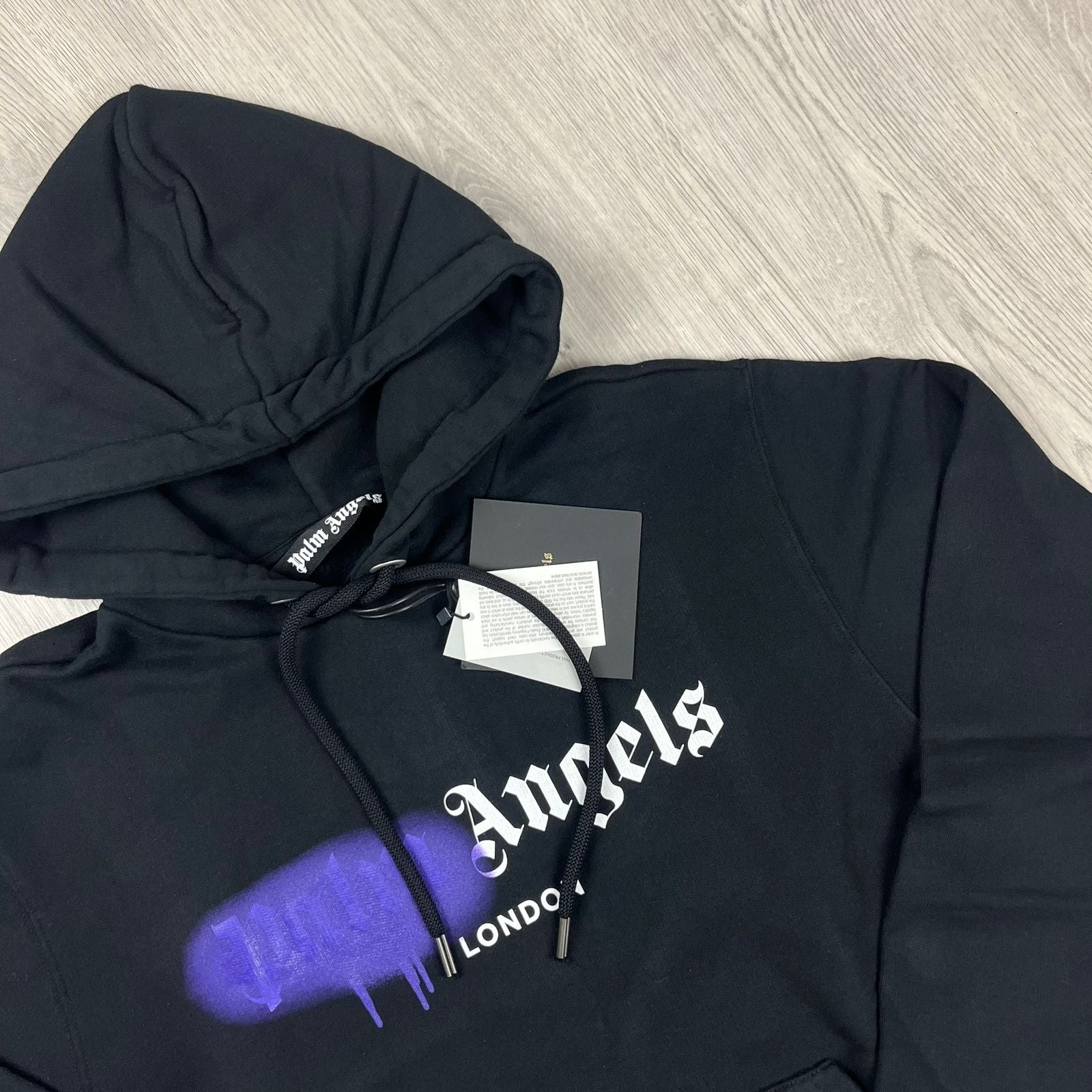 Palm Angels Spray Hoodie - Black