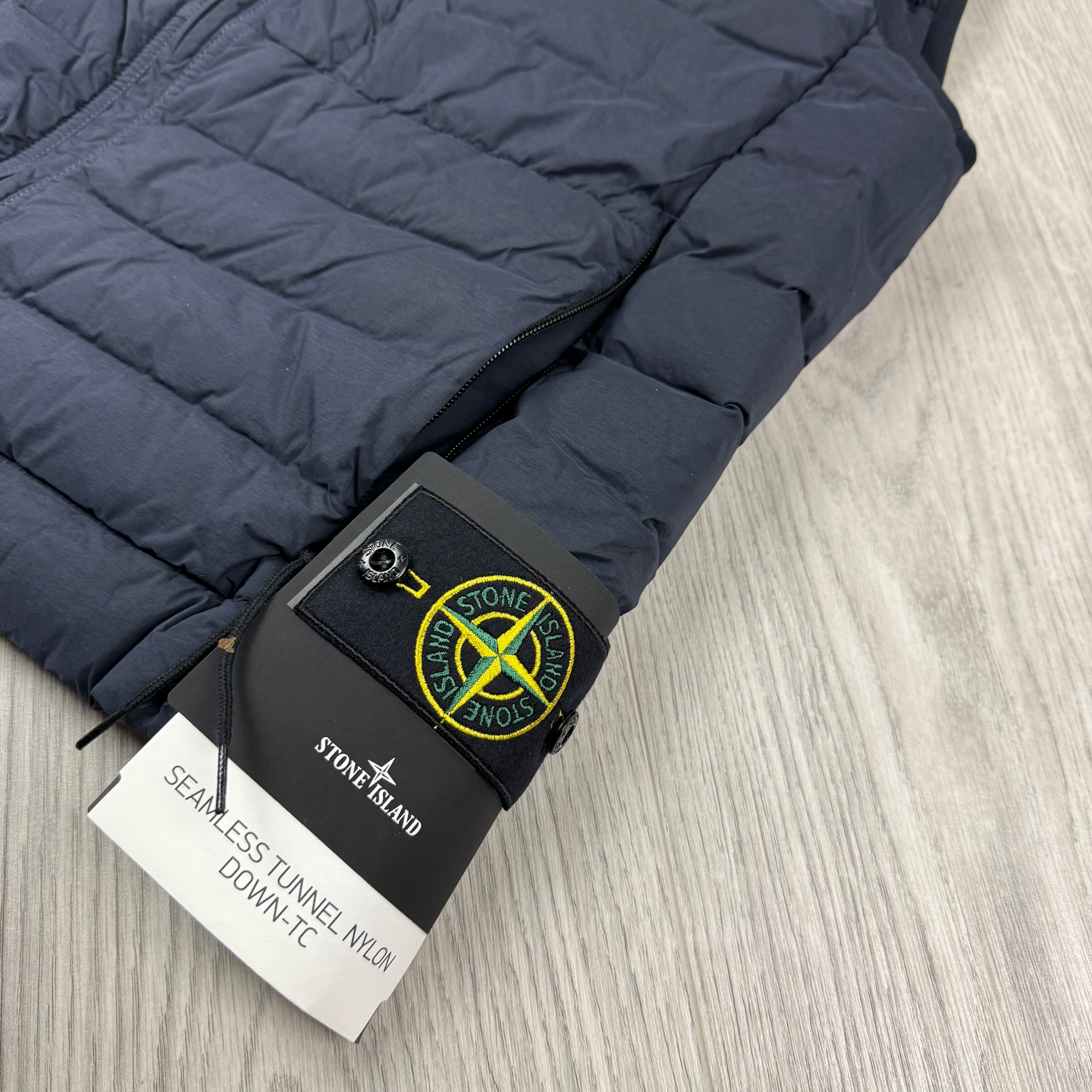 Stone Island Seamless Down Gilet - Navy