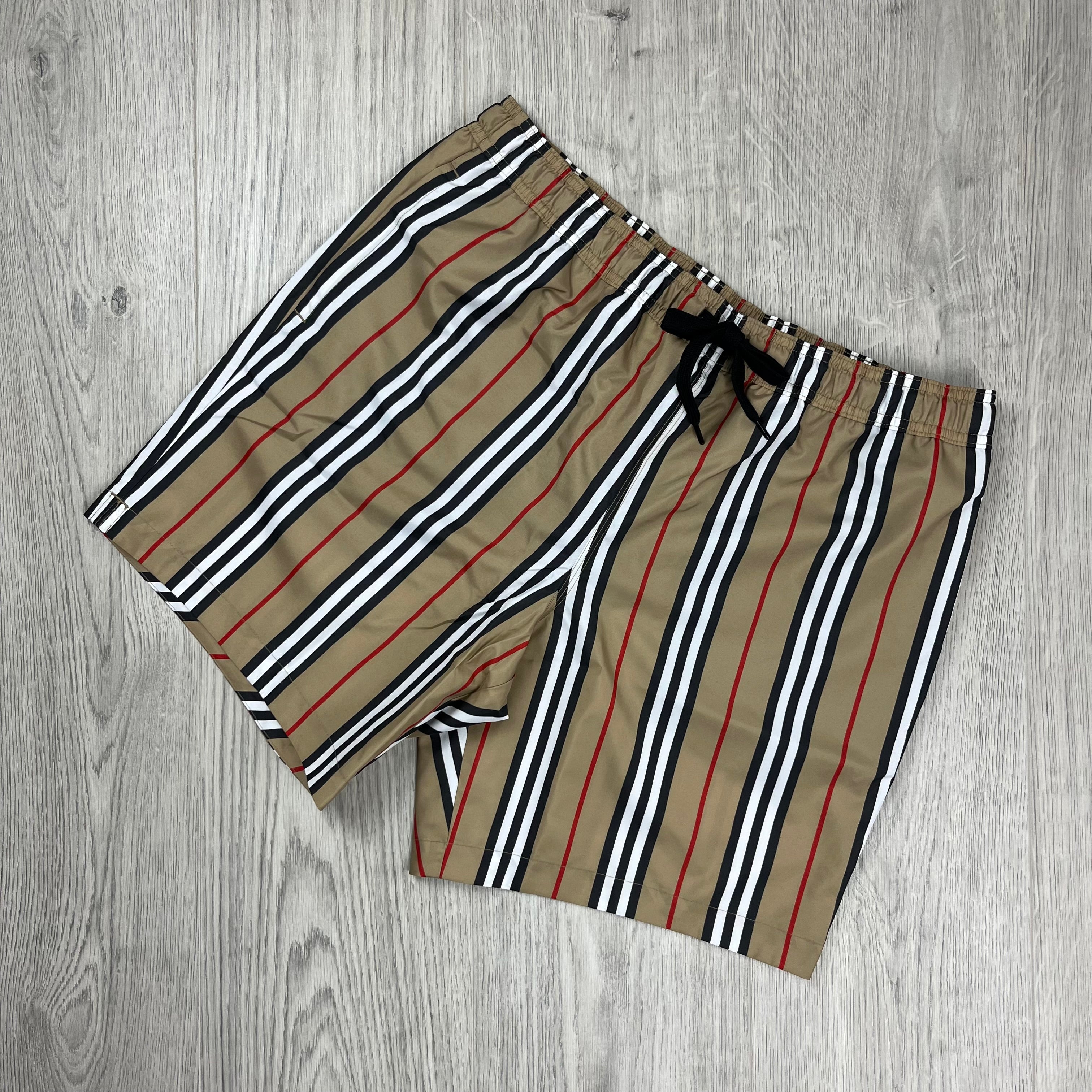 Burberry 'Martin' Swim Shorts in Archive Beige. On sale at Open Attire.