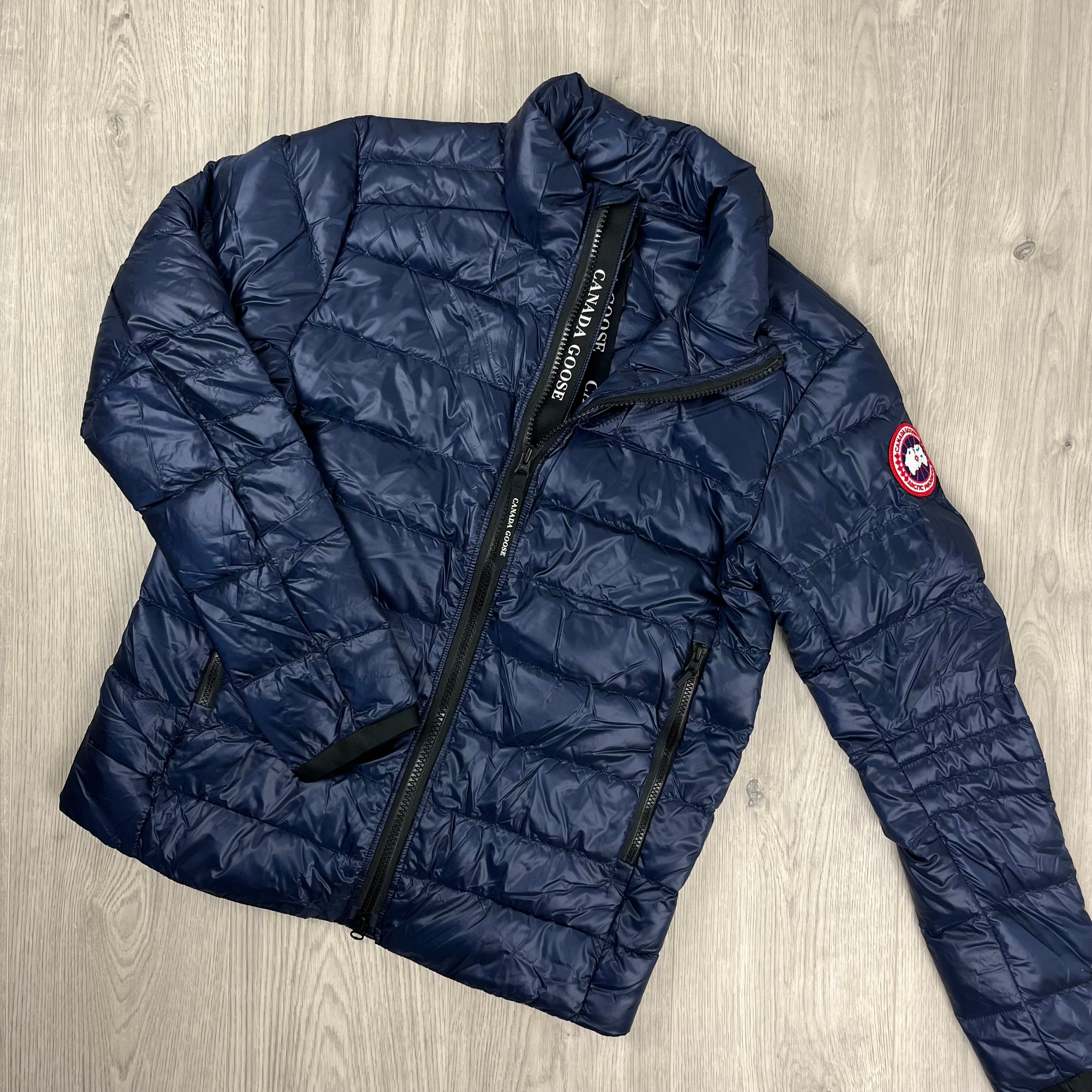 Canada Goose Crofton Down Jacket in Atlantic Navy. On sale at Open Attire.