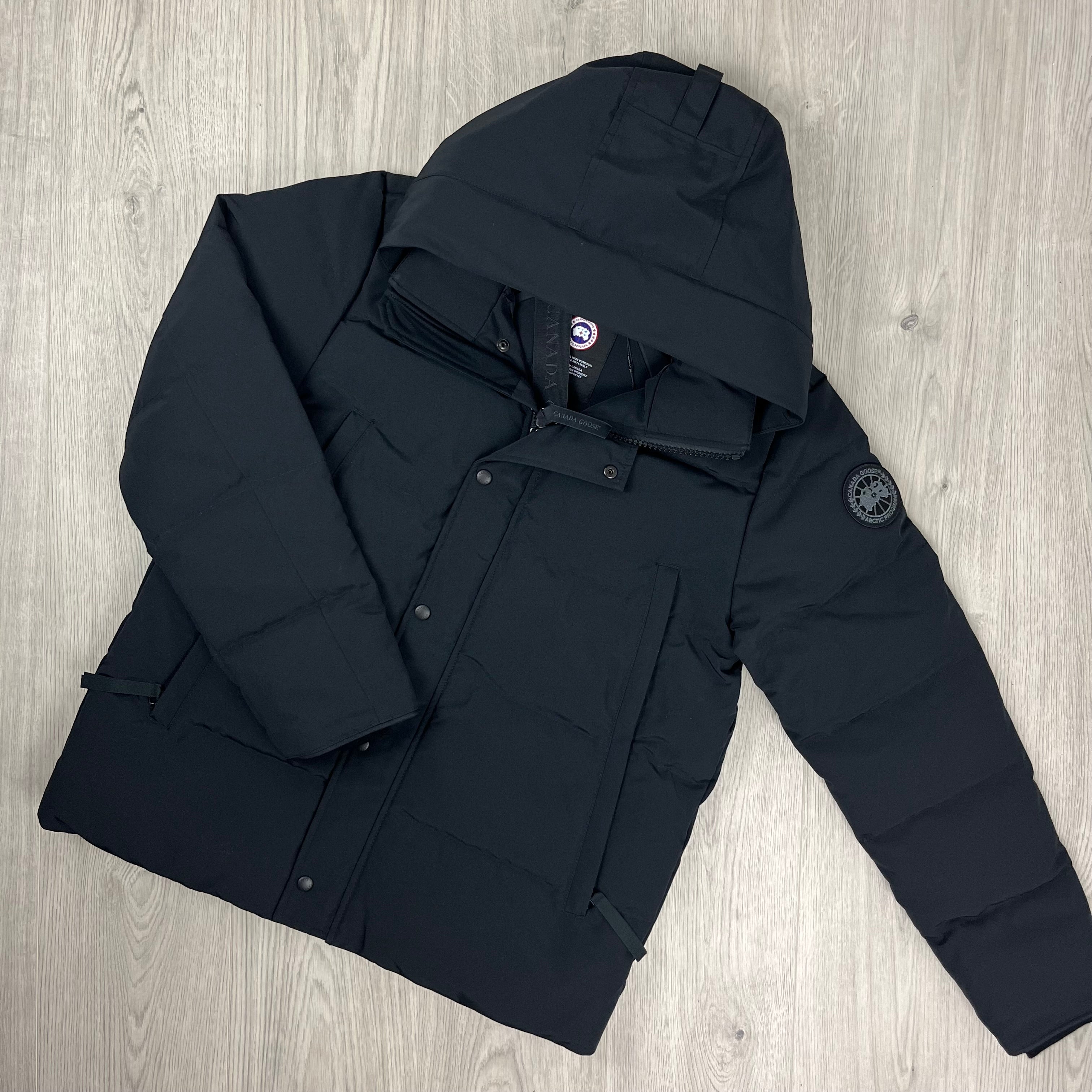 Men's Canada Goose Wyndham Parka in Black. On sale at Open Attire.