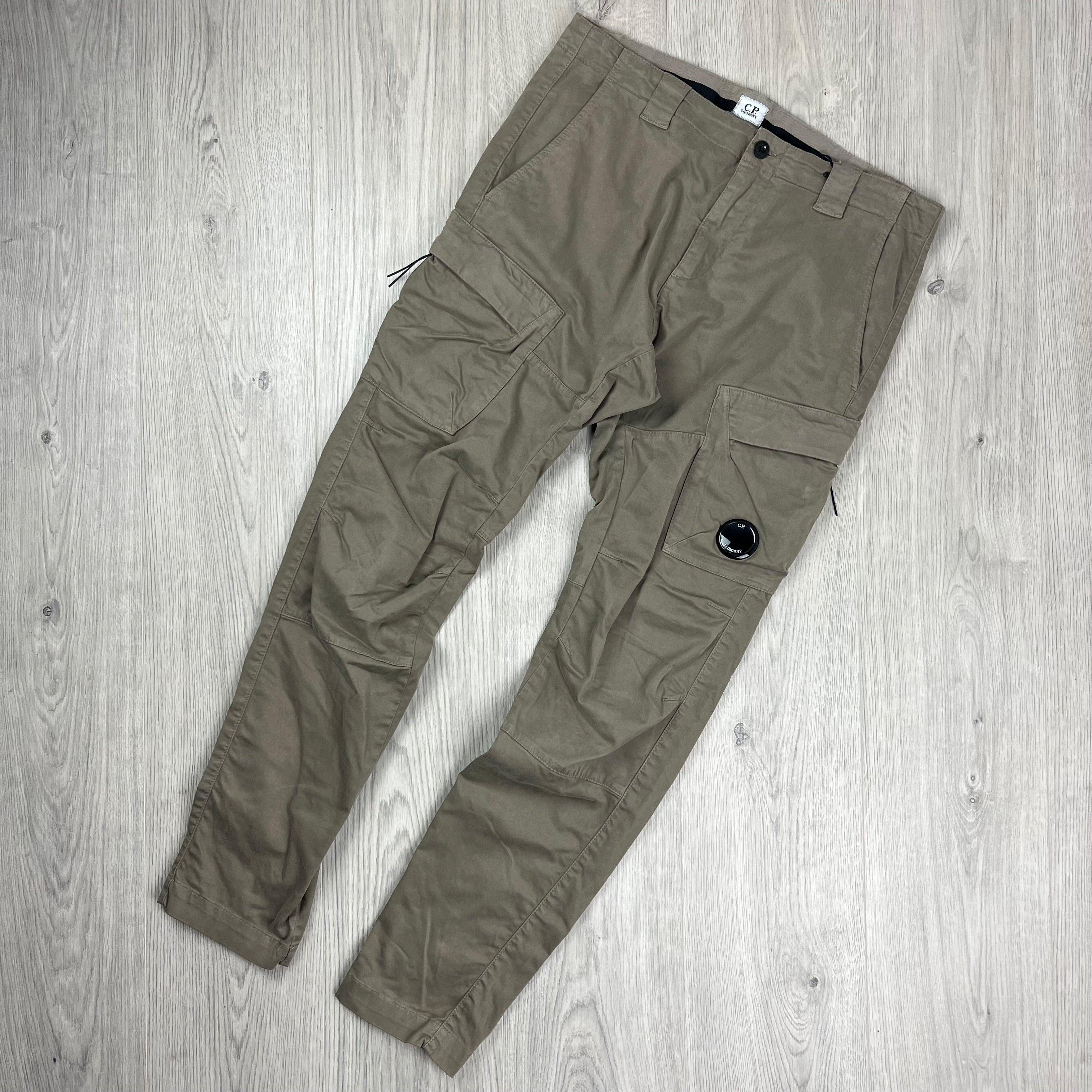 CP Company Cargo Trousers in Walnut Beige. On sale at Open Attire.