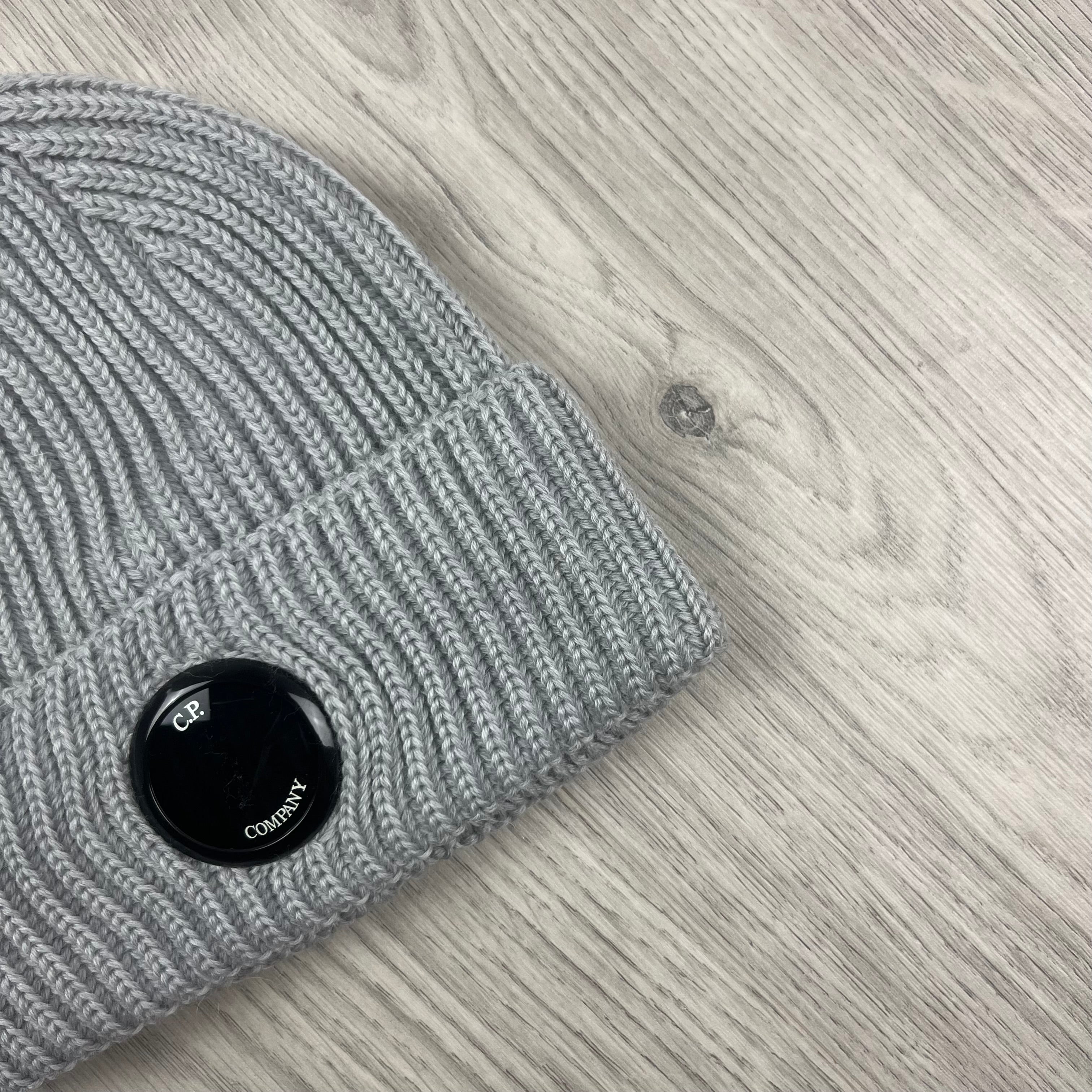 CP Company Lens Beanie - Grey