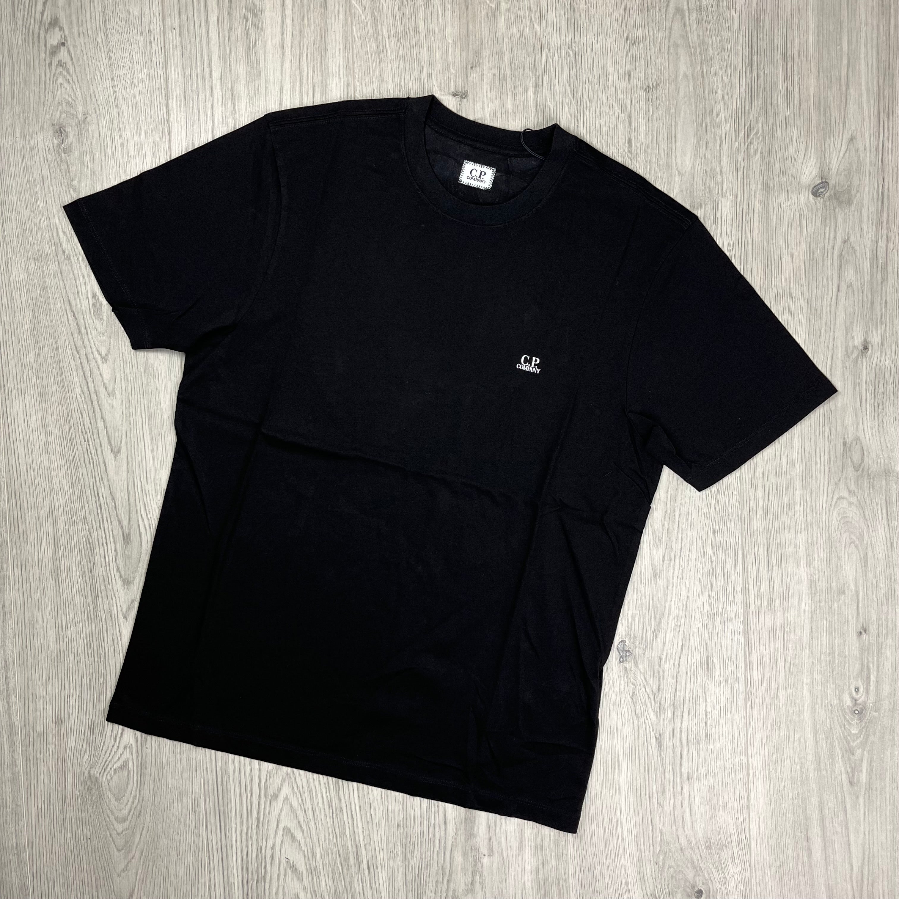 CP Company 30/1 Goggle T-Shirt in Black. On sale at Open Attire.