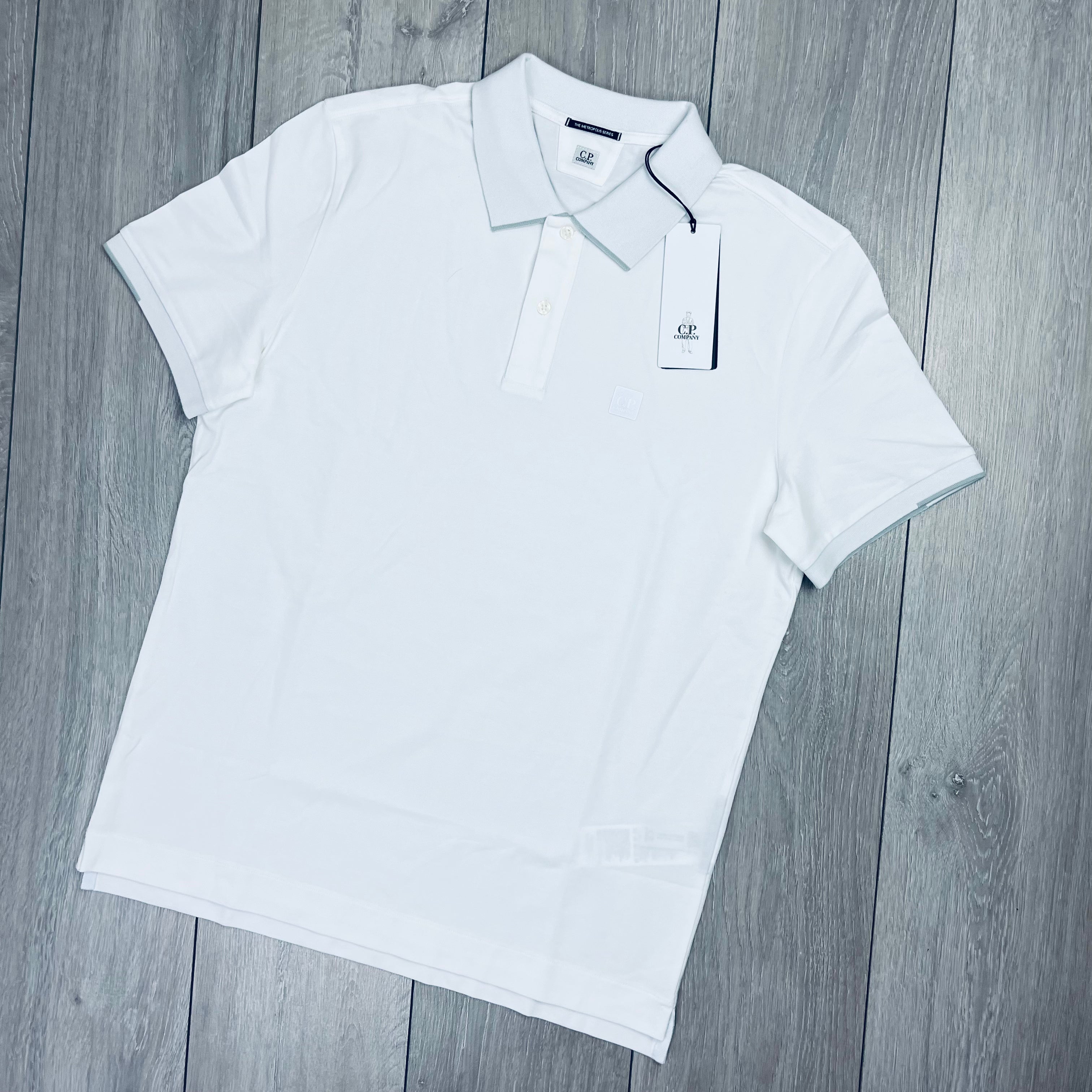 CP Company Metropolis Polo Shirt - White