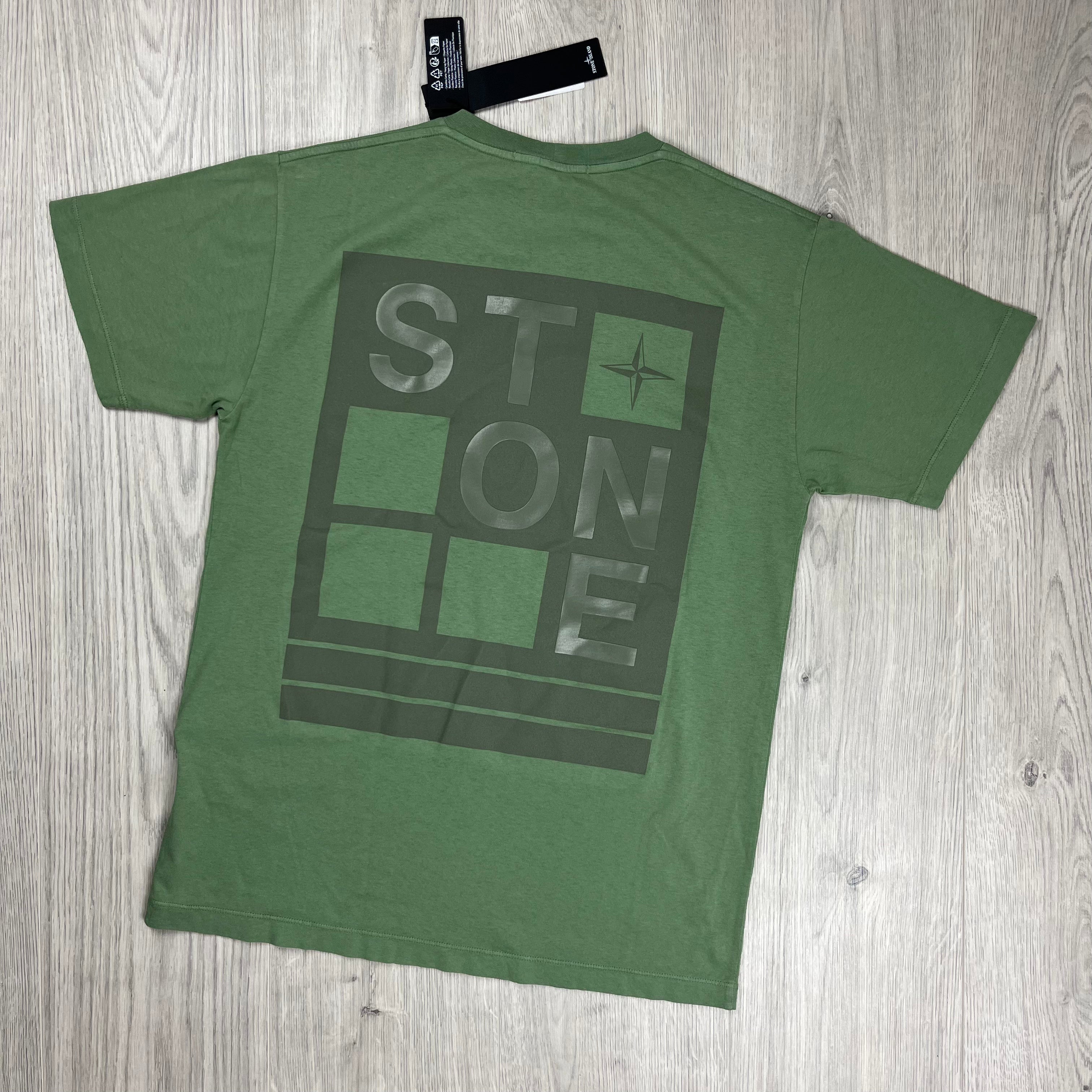 Stone Island Printed T-Shirt - Sage Green