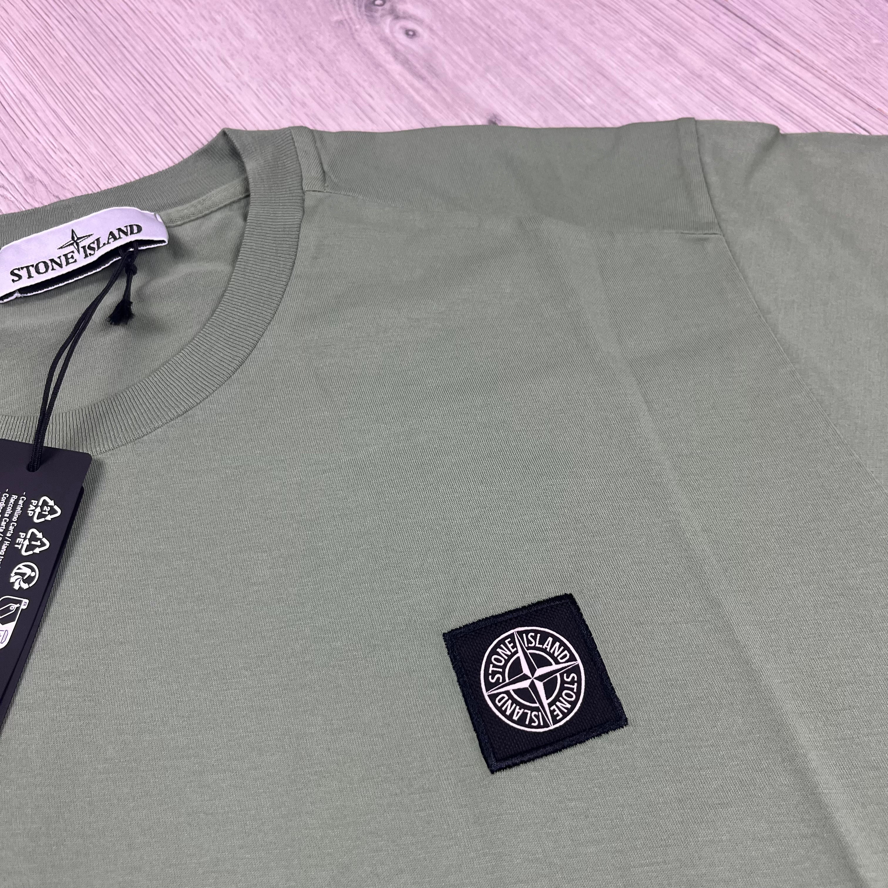 Stone Island Patch T-Shirt - Sage Green