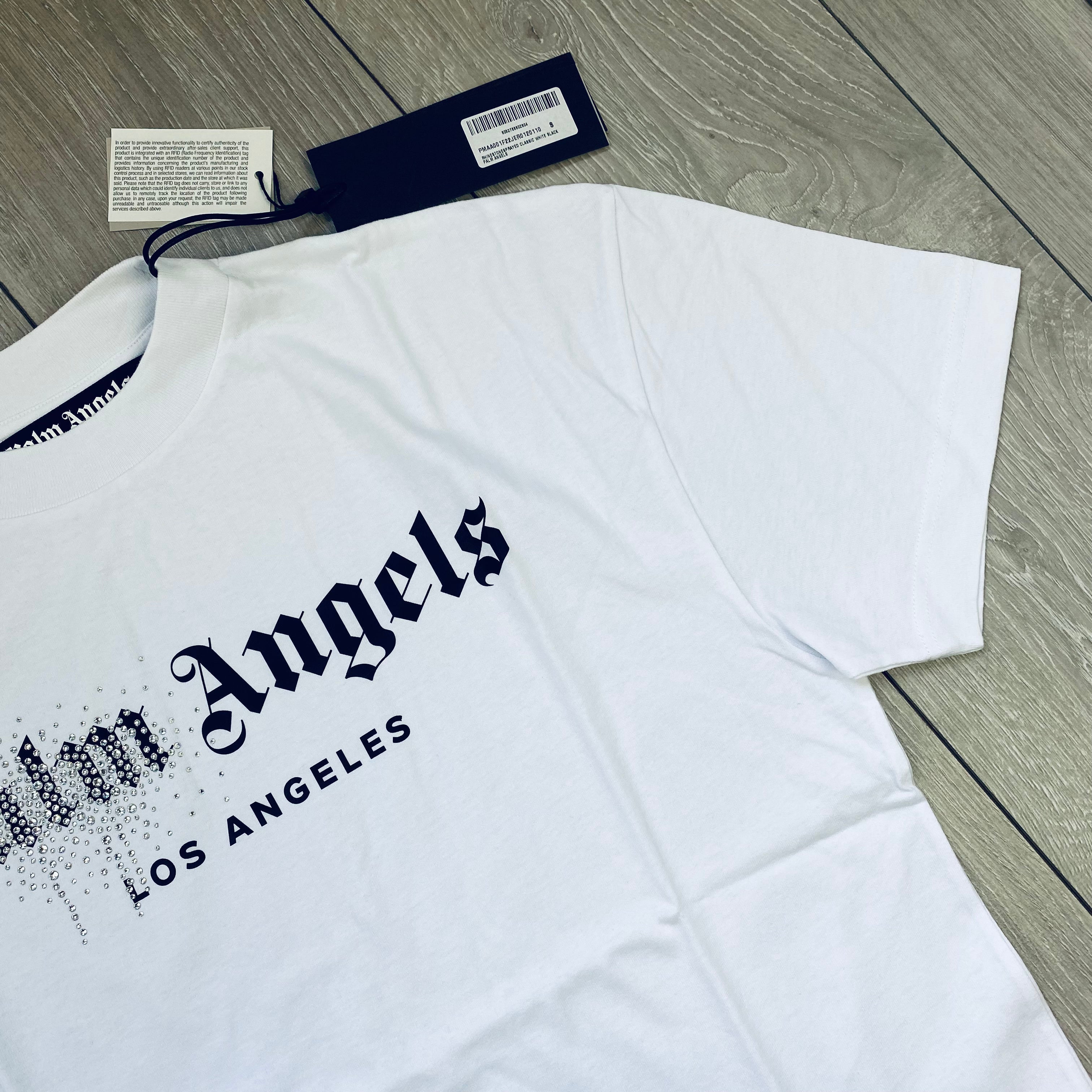 Palm Angels Rhinestone T-Shirt - White