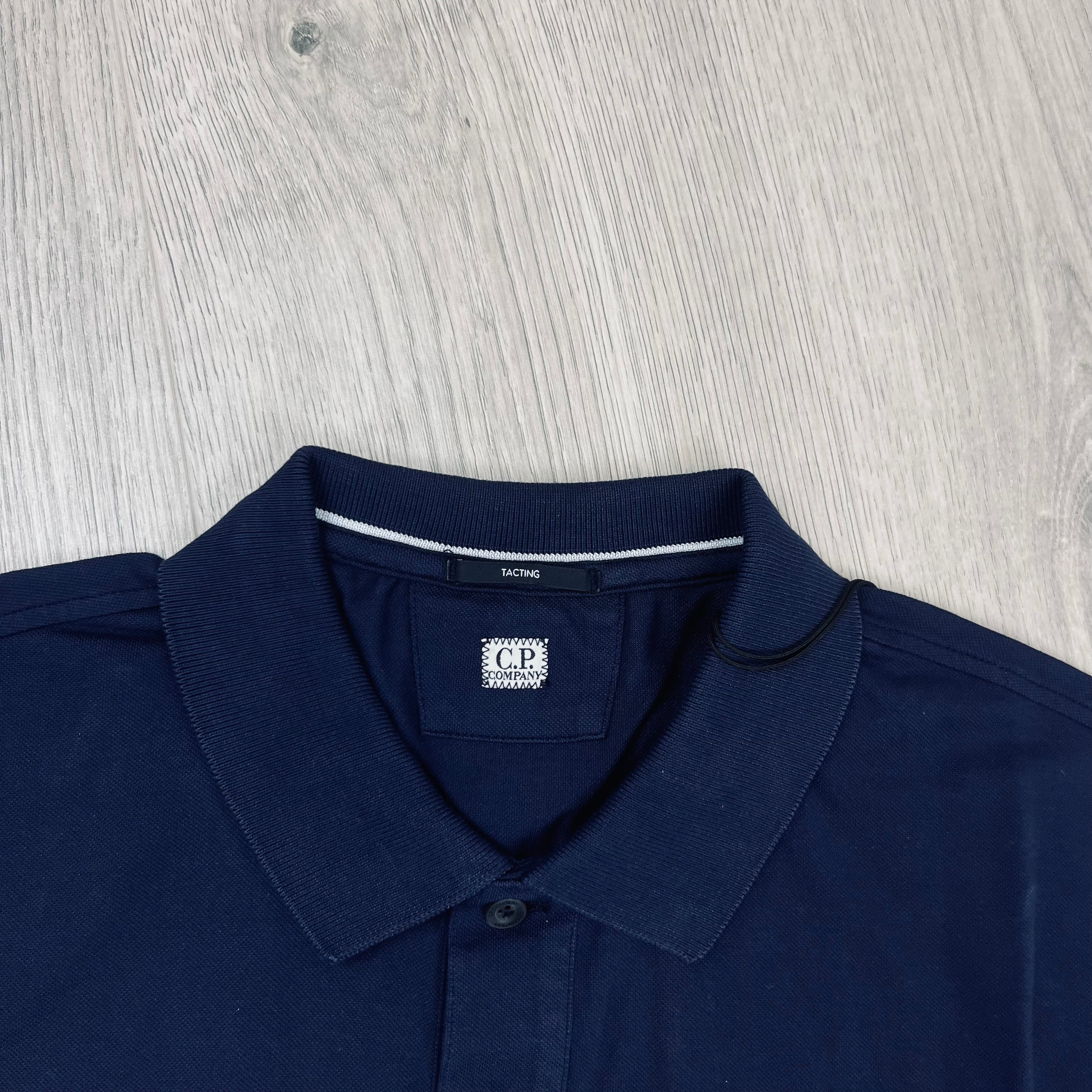 CP Company Piquet Polo Shirt - Medieval Blue