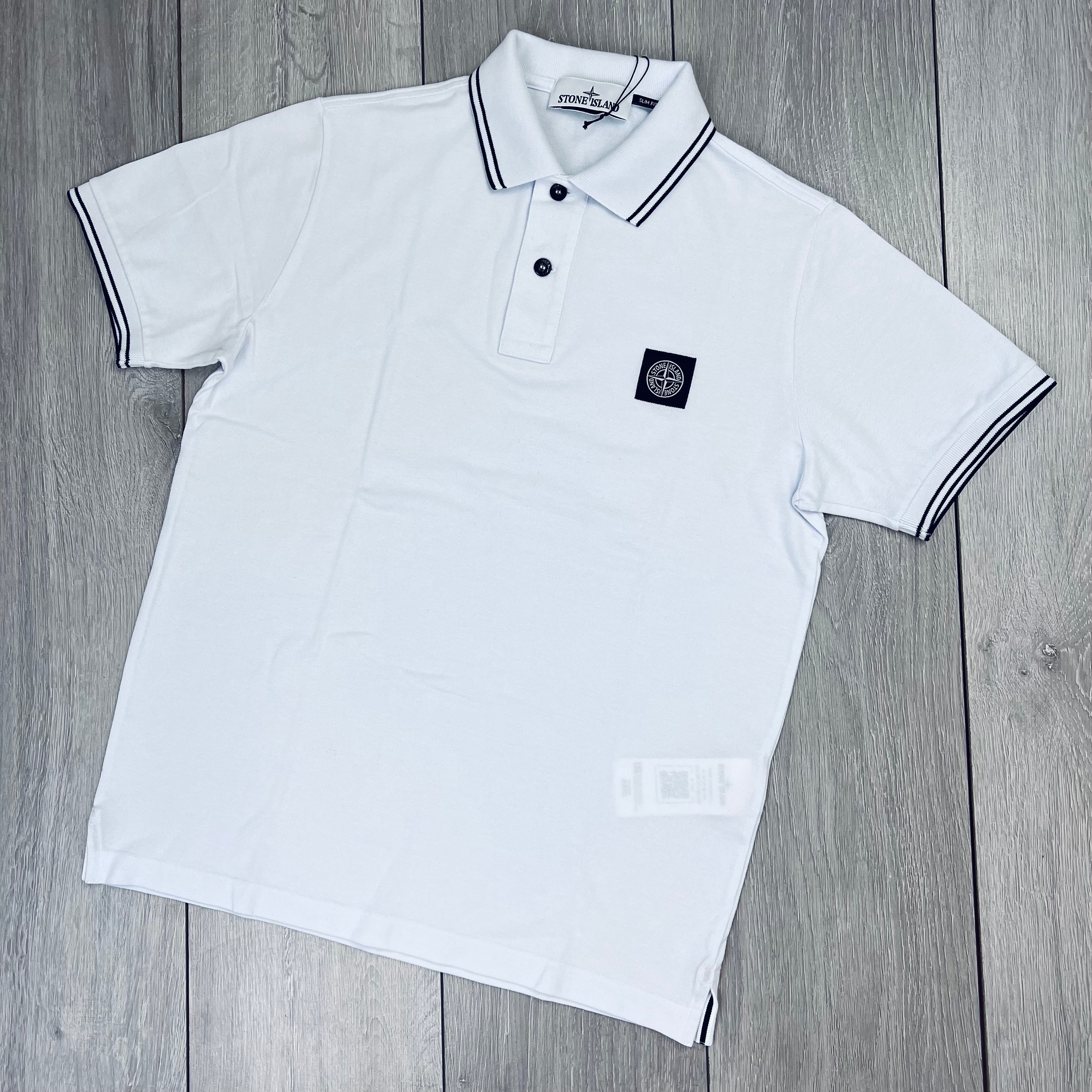 Stone Island Patch Polo Shirt - White