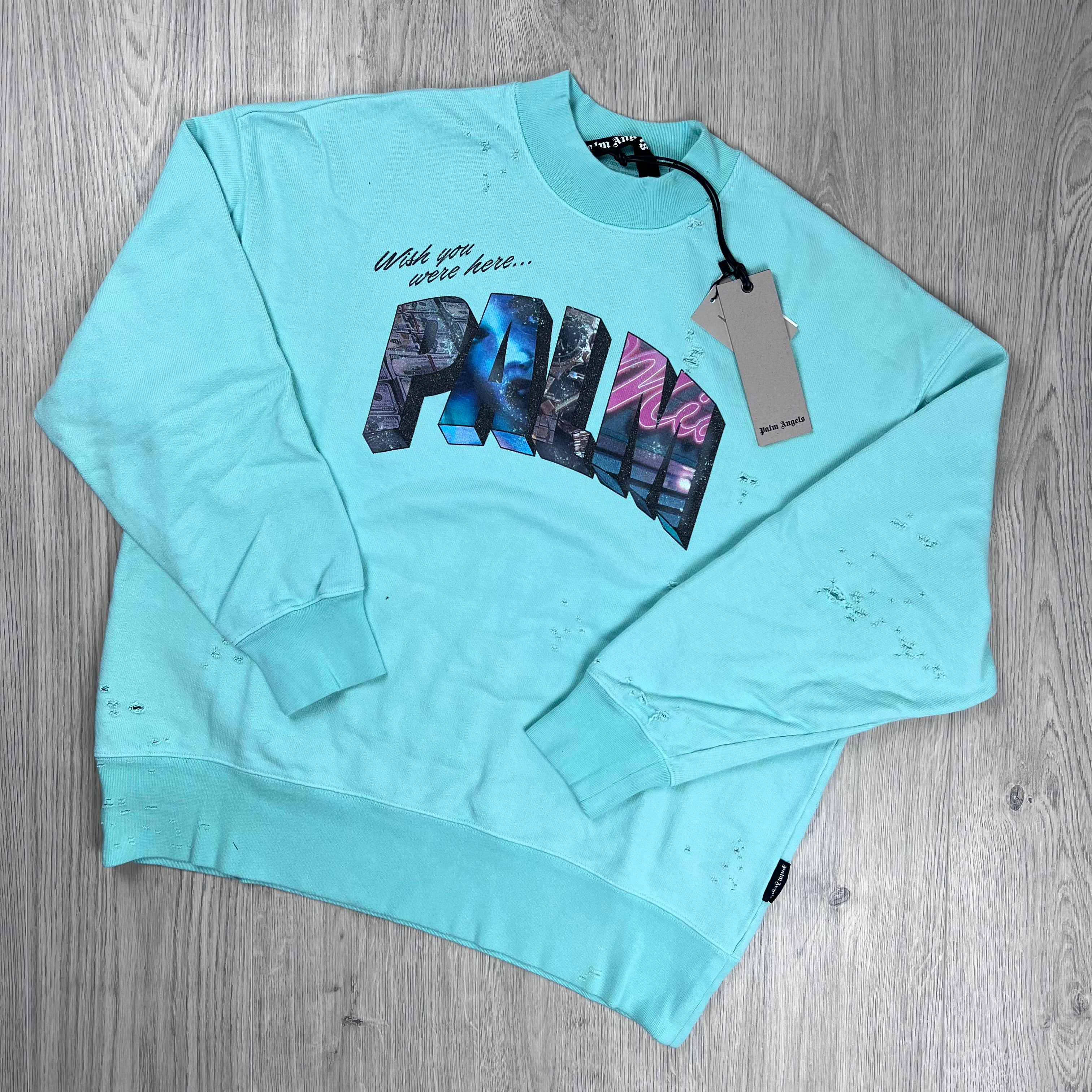 Palm Angels Oversized Sweatshirt - Blue