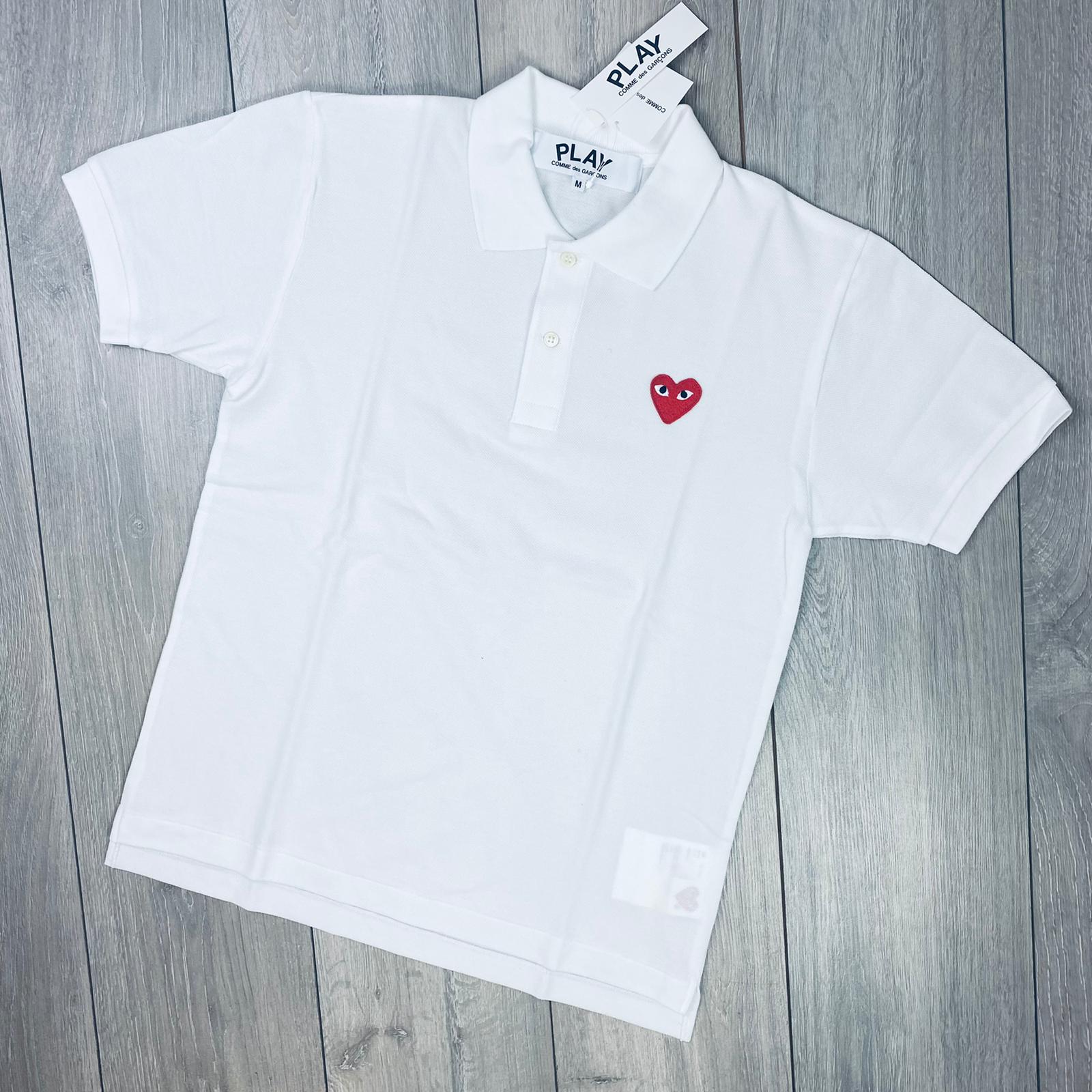 Comme des Garçons PLAY Polo Shirt - White