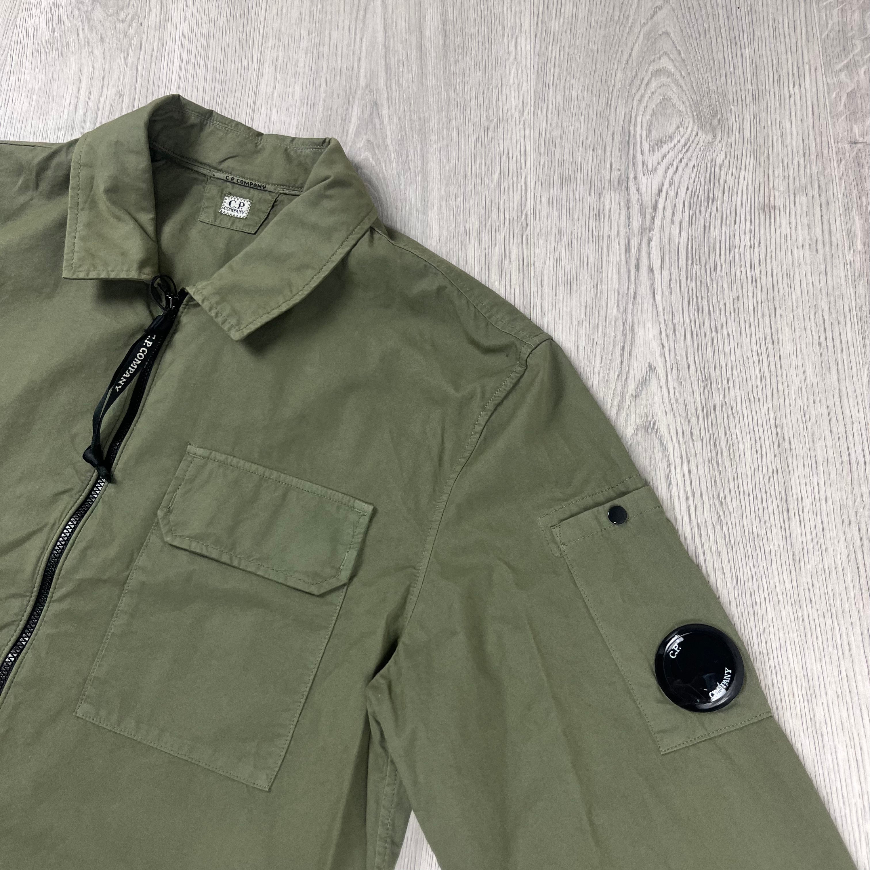 CP Company Zip Overshirt - Agave Green