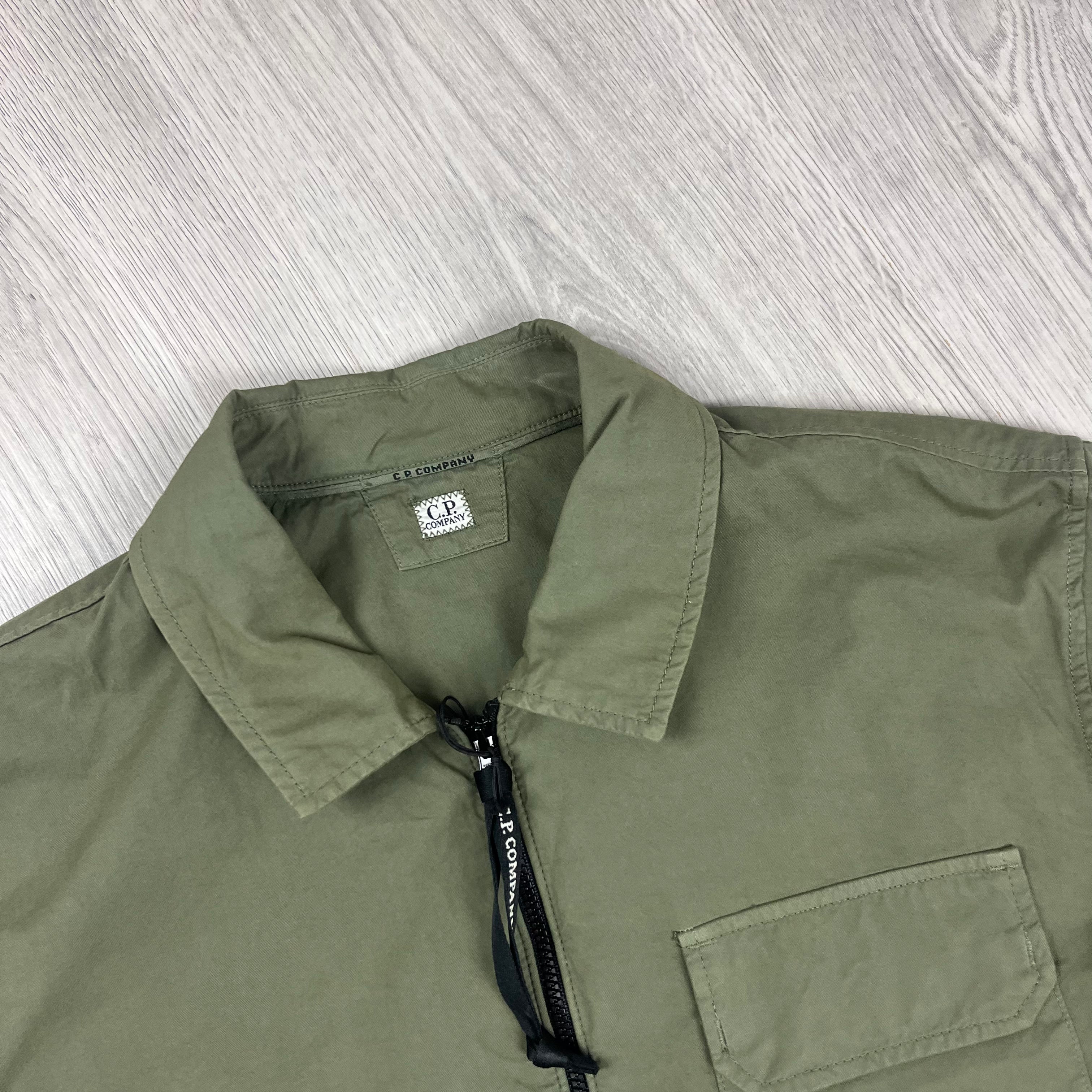 CP Company Zip Overshirt - Agave Green