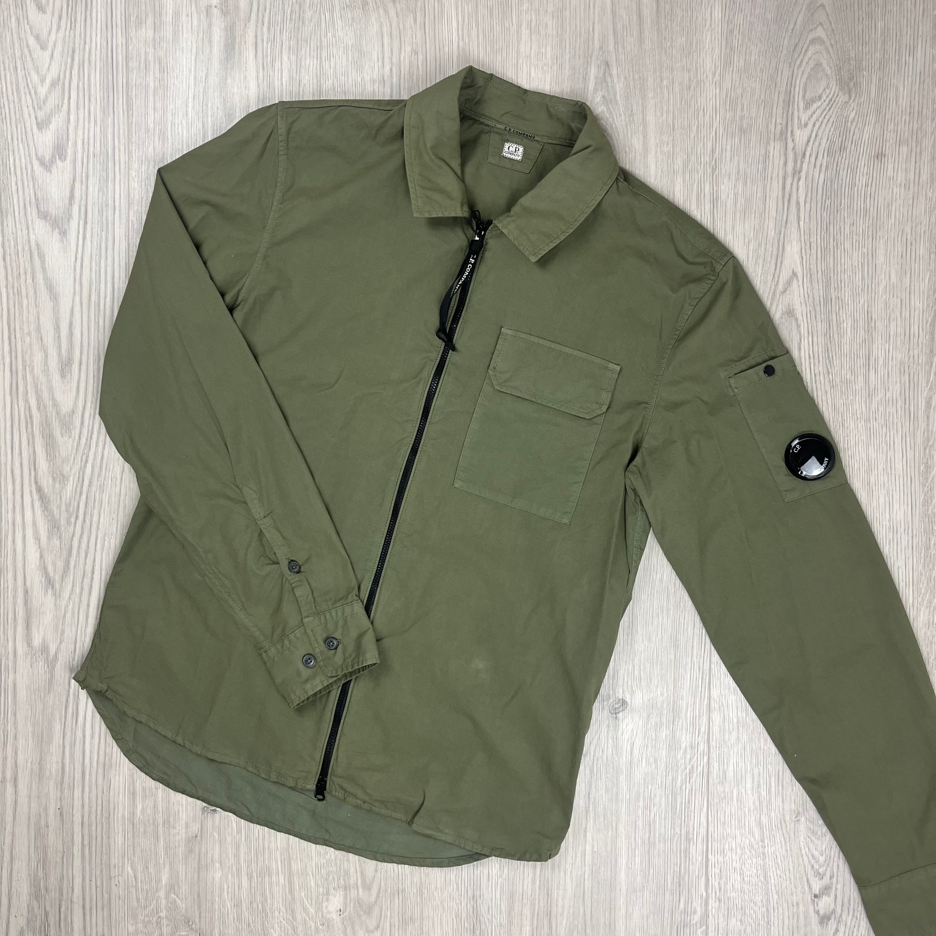 CP Company Zip Overshirt - Agave Green