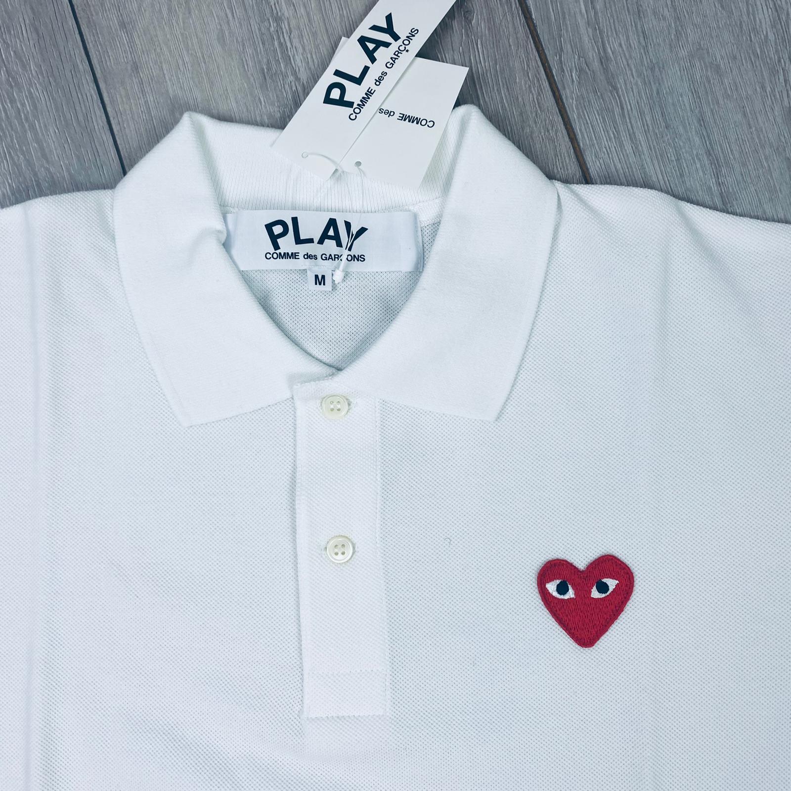 Comme des Garçons PLAY Polo Shirt - White