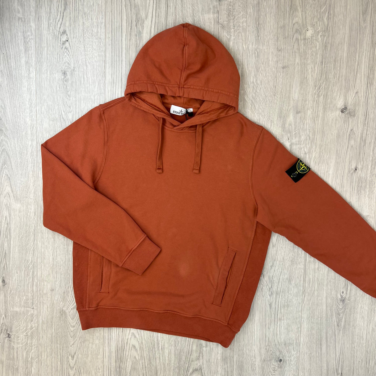 Stone Island Dyed Hoodie - Brick Red