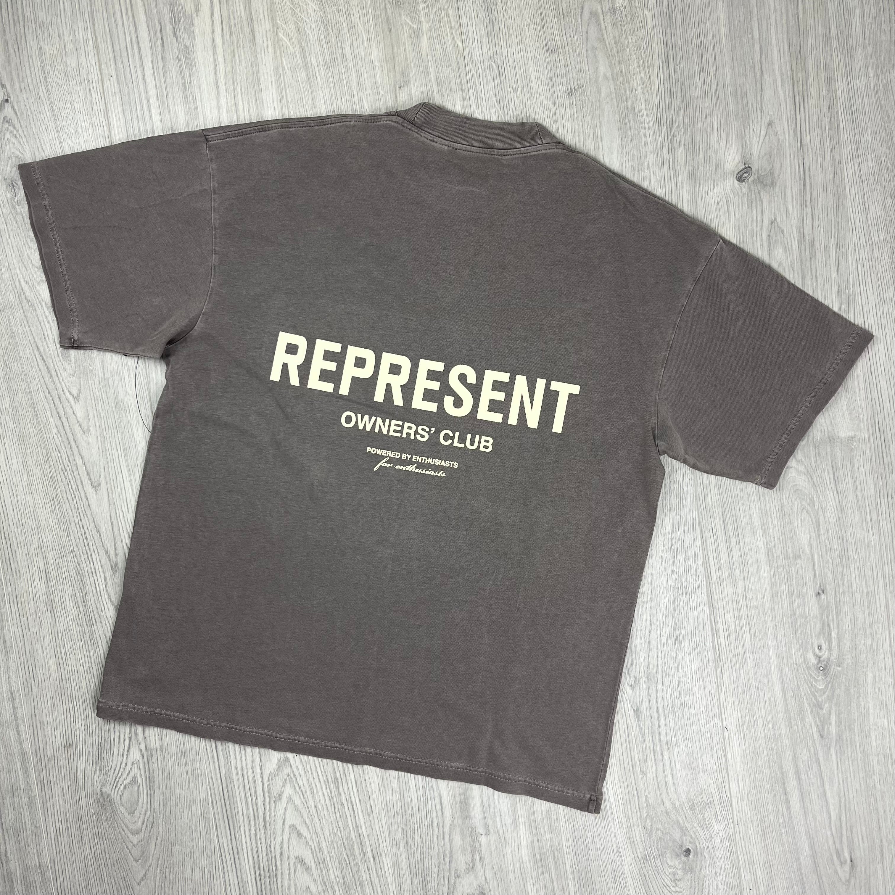 Represent 'Owners Club' T-Shirt in Fog Grey. On sale at Open Attire.