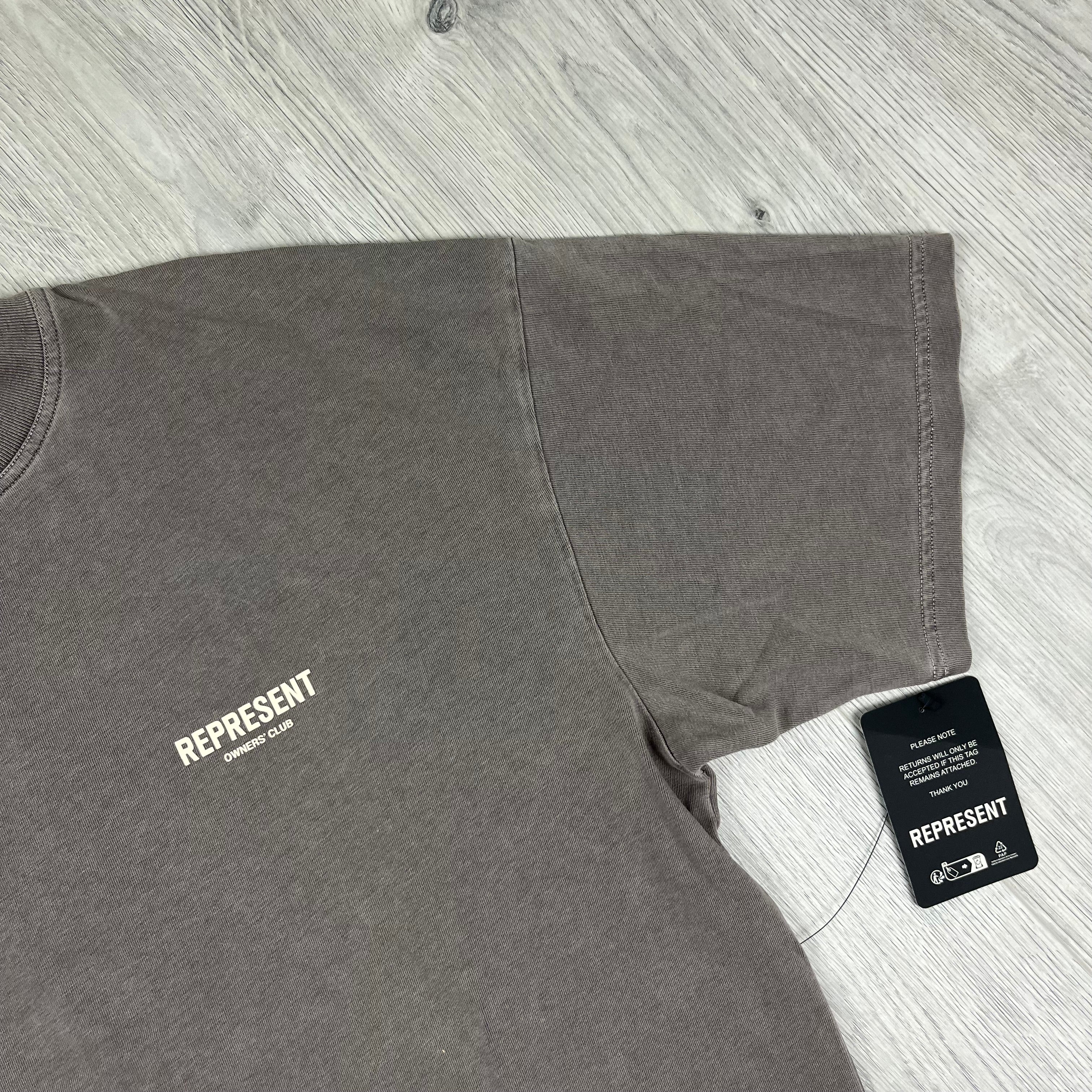 Represent 'Owners Club' T-Shirt in Fog Grey. On sale at Open Attire.