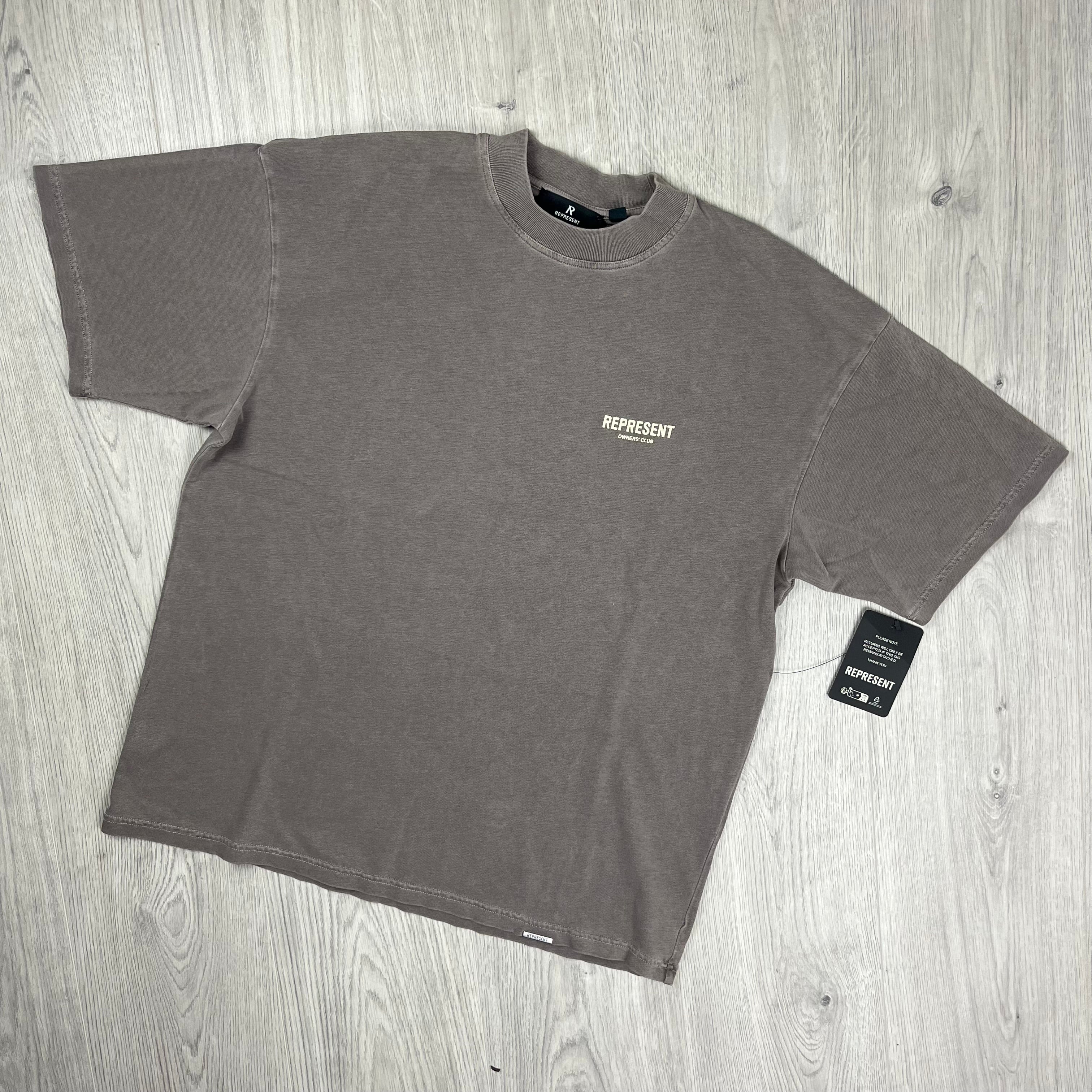 Represent 'Owners Club' T-Shirt in Fog Grey. On sale at Open Attire.