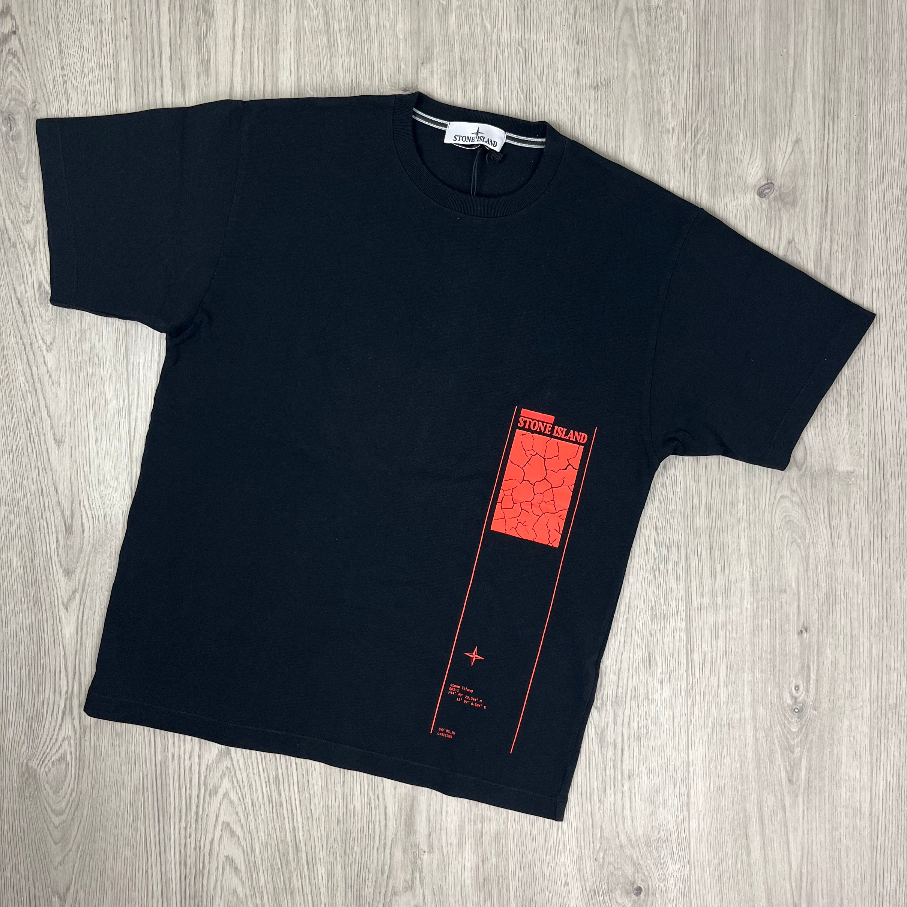Stone Island 'Spine Book' T-Shirt in Black. On sale at Open Attire.