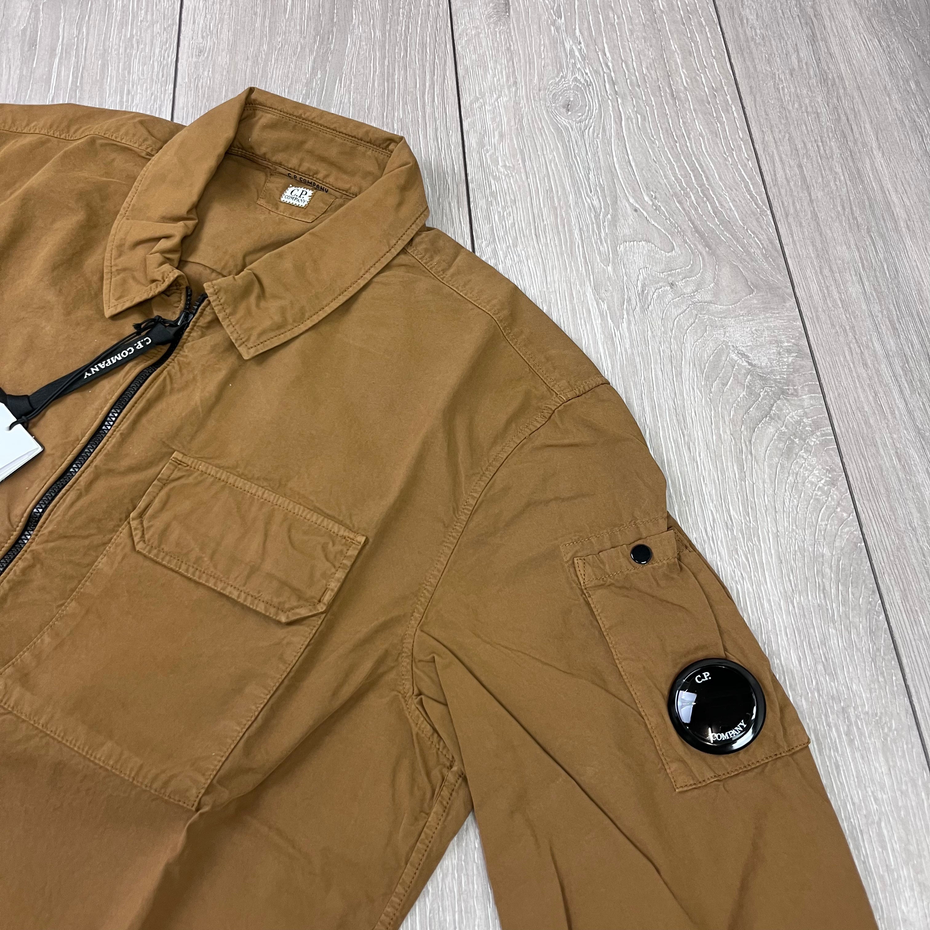 CP Company Zip Overshirt - Brown