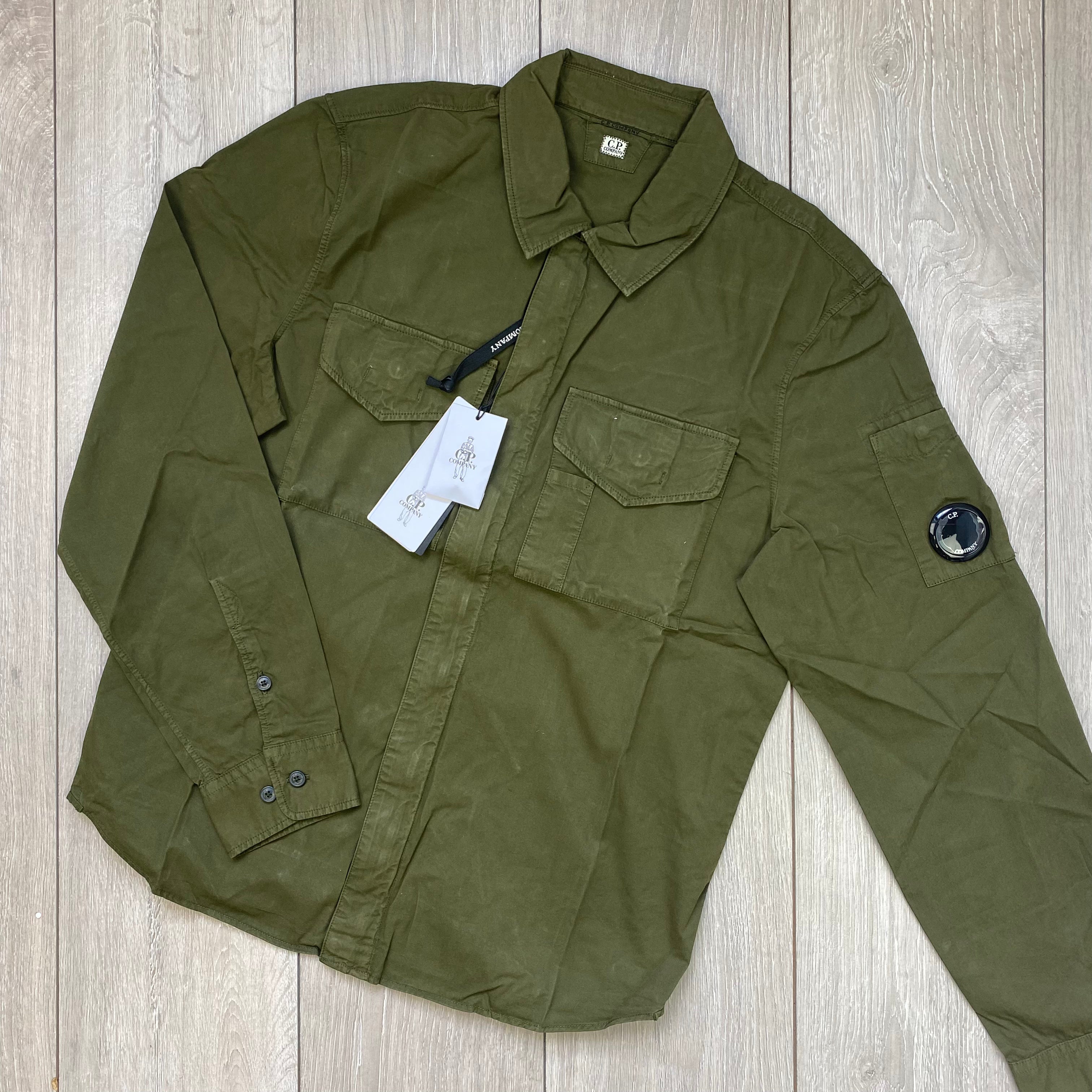 CP Company Zip Overshirt - Ivy Green