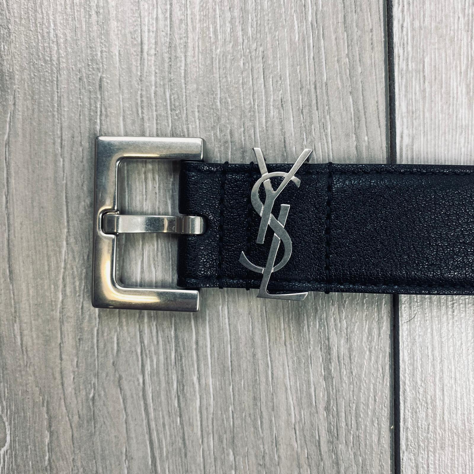 Saint Laurent Leather Belt - Black