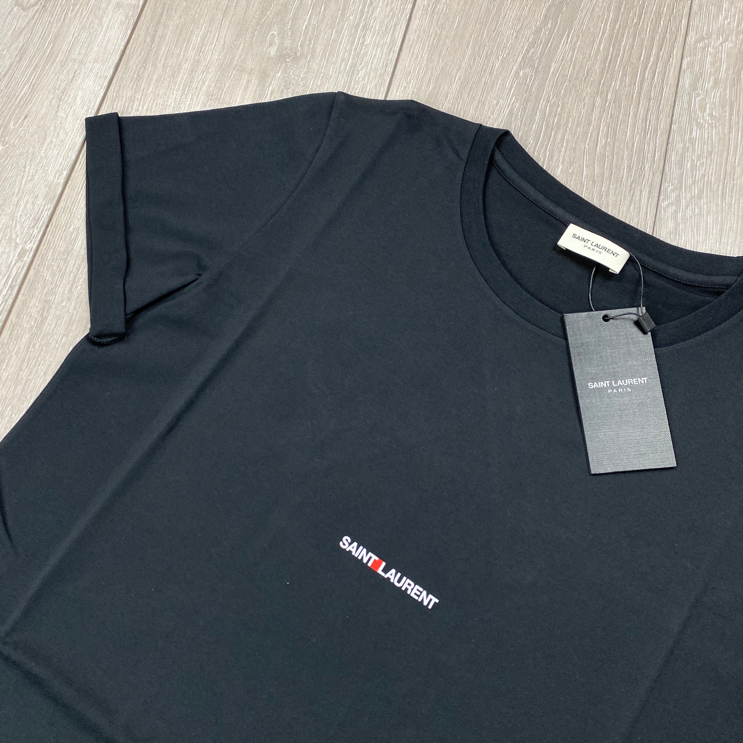 Saint Laurent Box Logo T-Shirt - Black