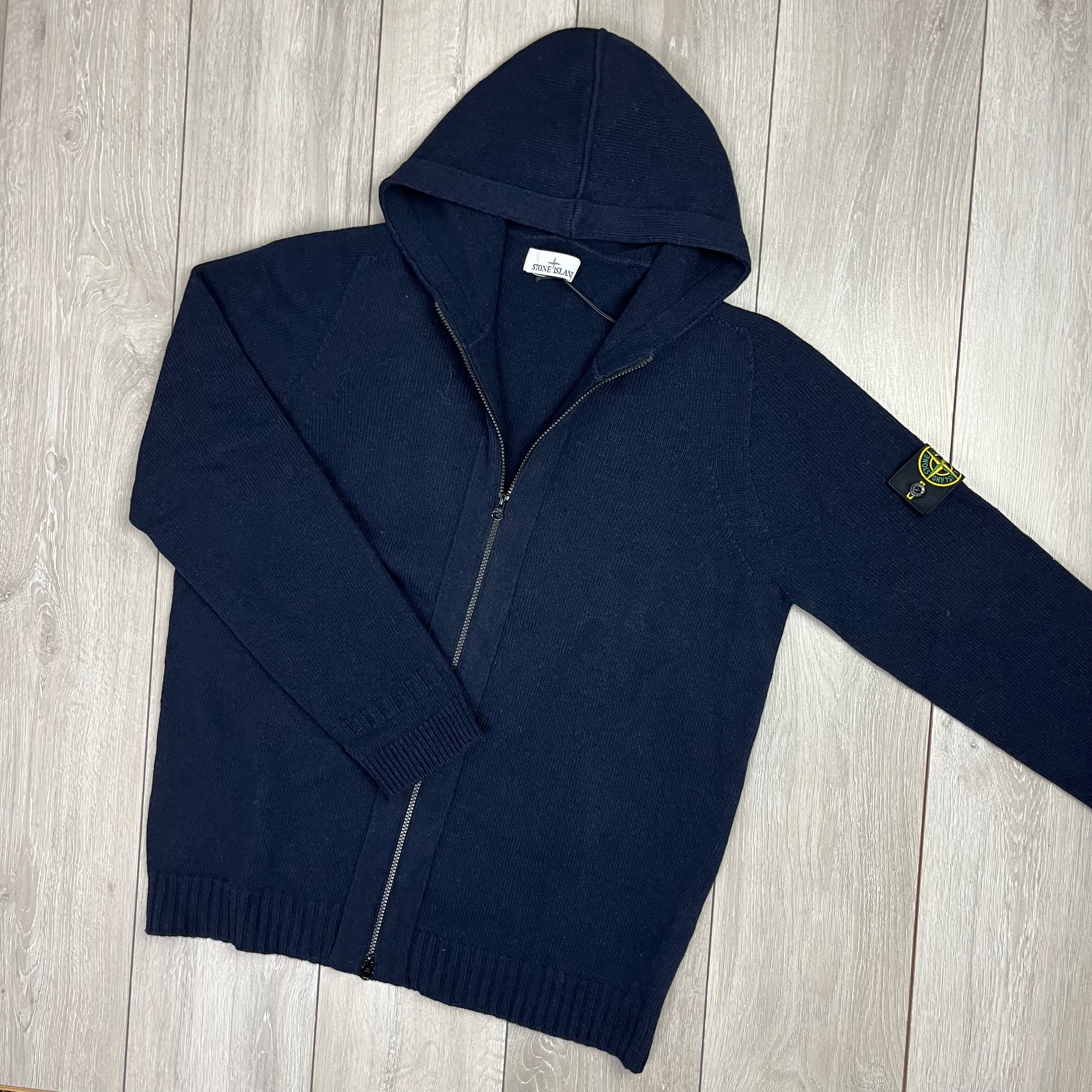 Stone Island Knit Hoodie - Navy