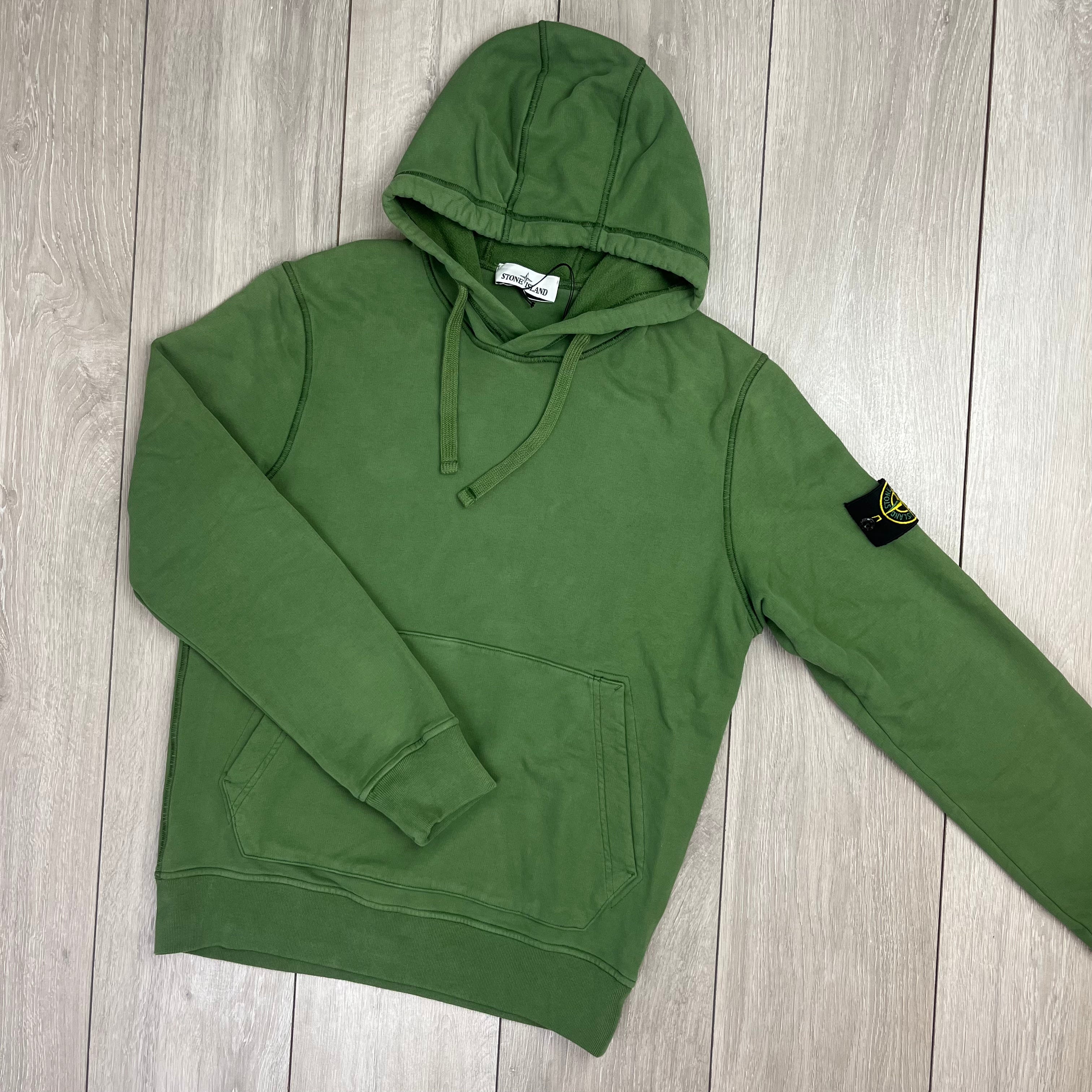 Stone Island Dyed Hoodie - Olive