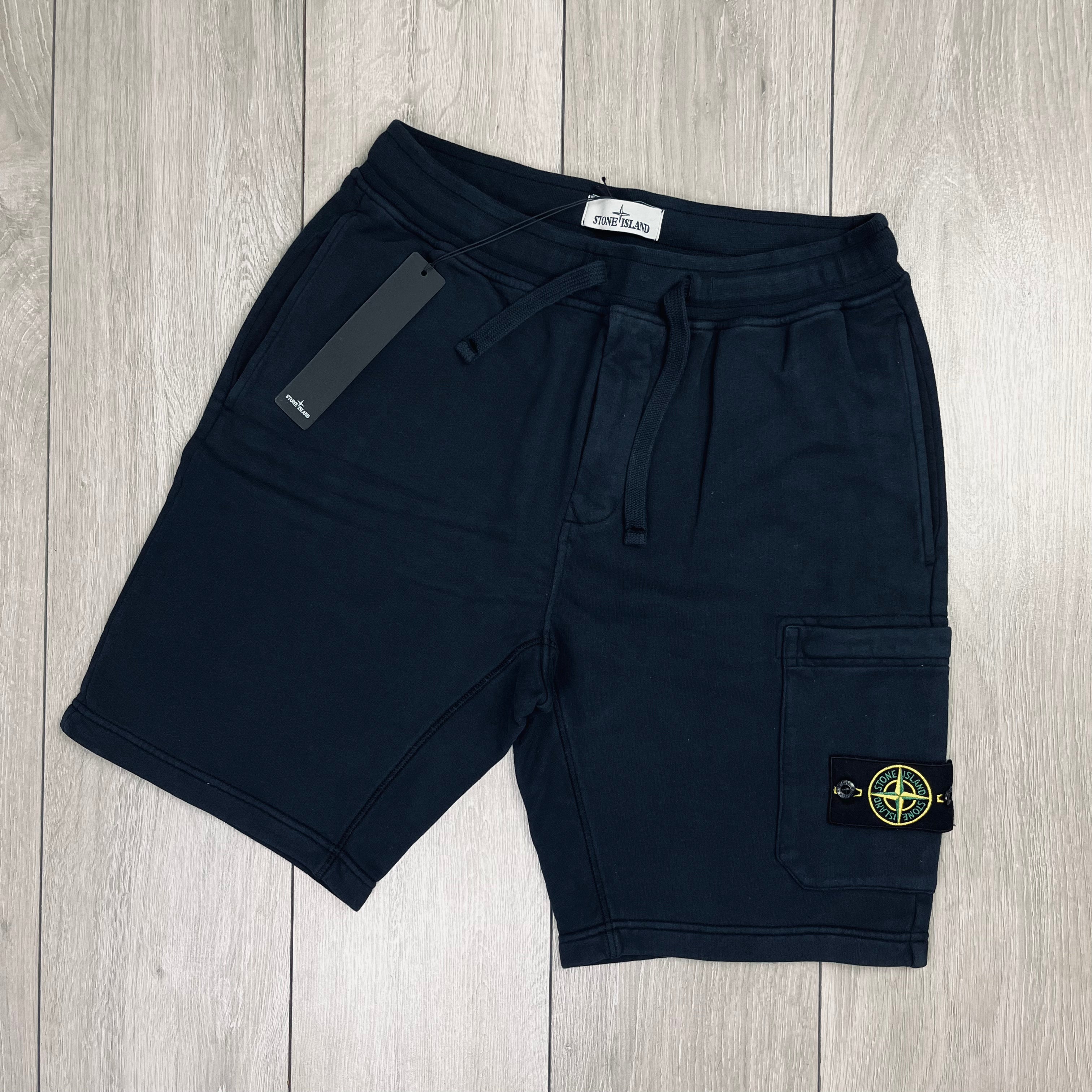 Stone Island Dyed Jersey Shorts - Navy