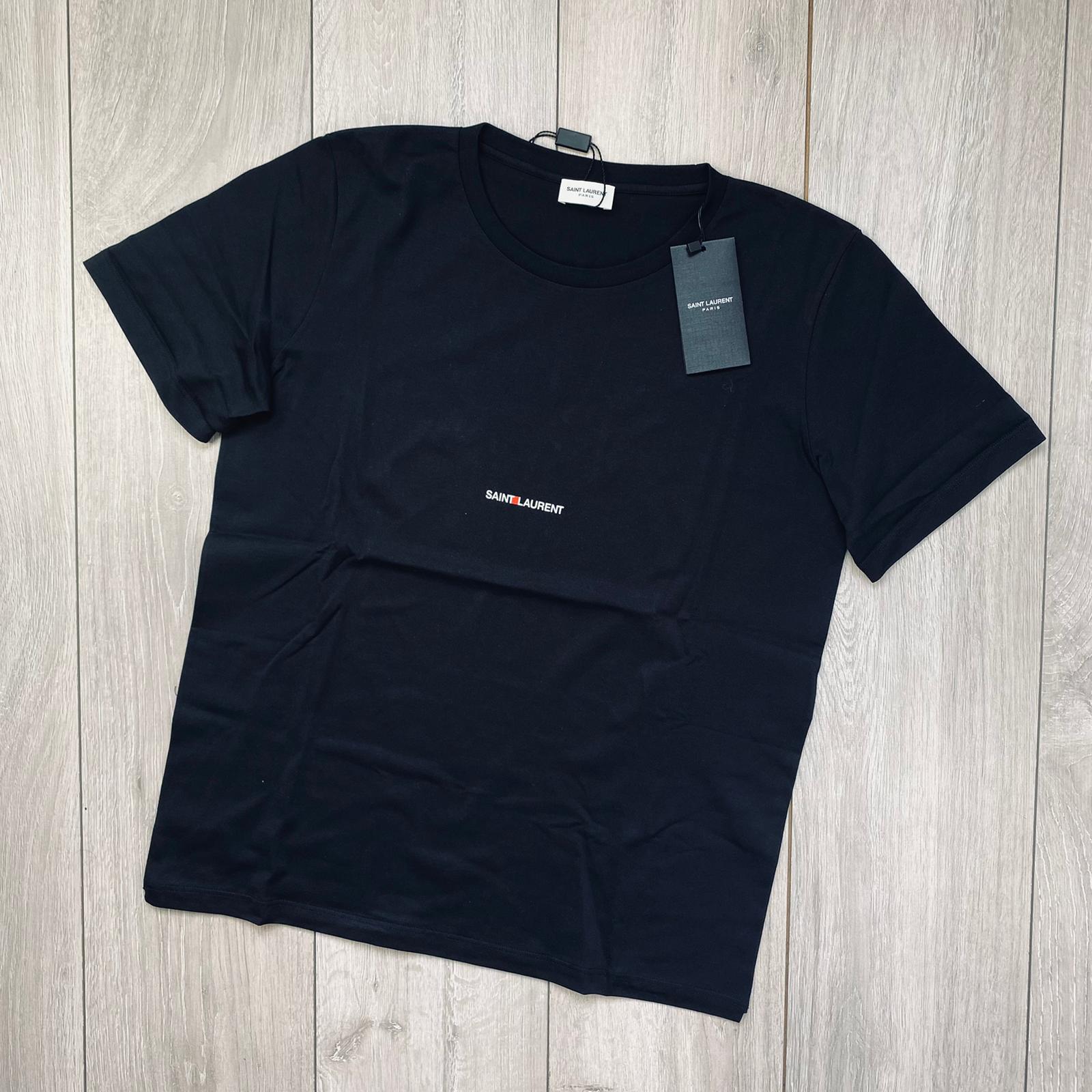 Saint Laurent Box Logo T-Shirt - Black