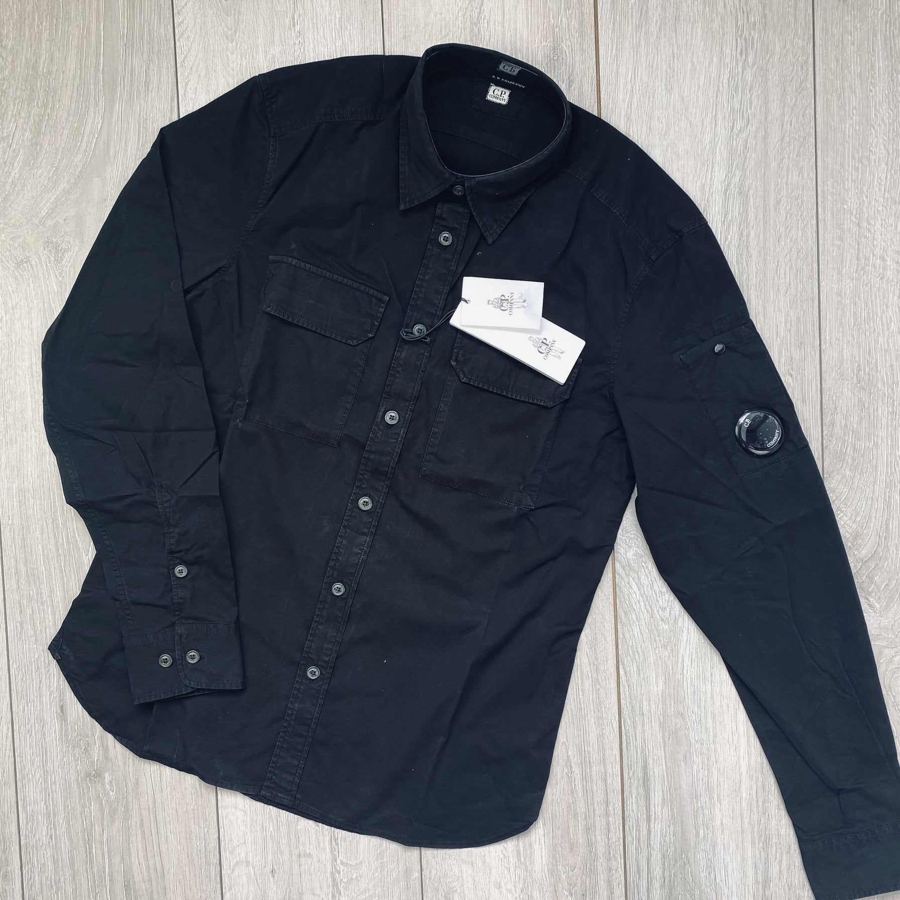 CP Company Button Overshirt - Black