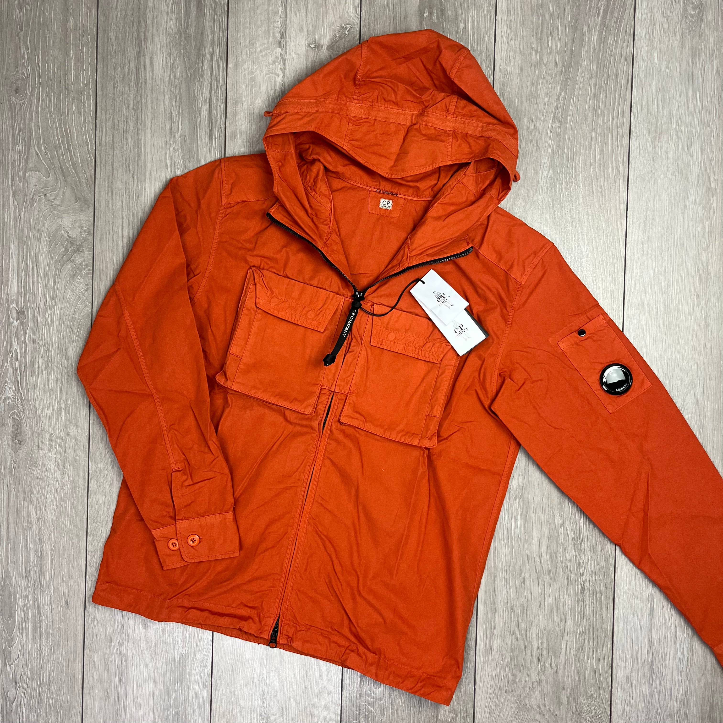 CP Company Hooded Overshirt - Pumpkin