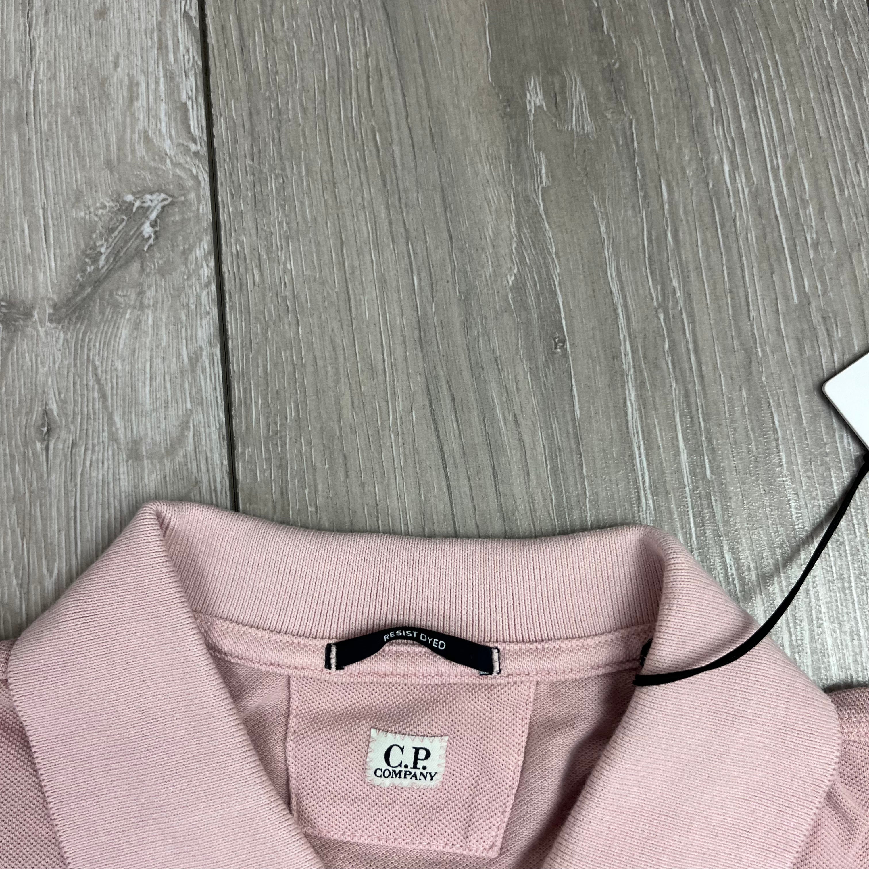 CP Company Piquet Polo Shirt - Mauve