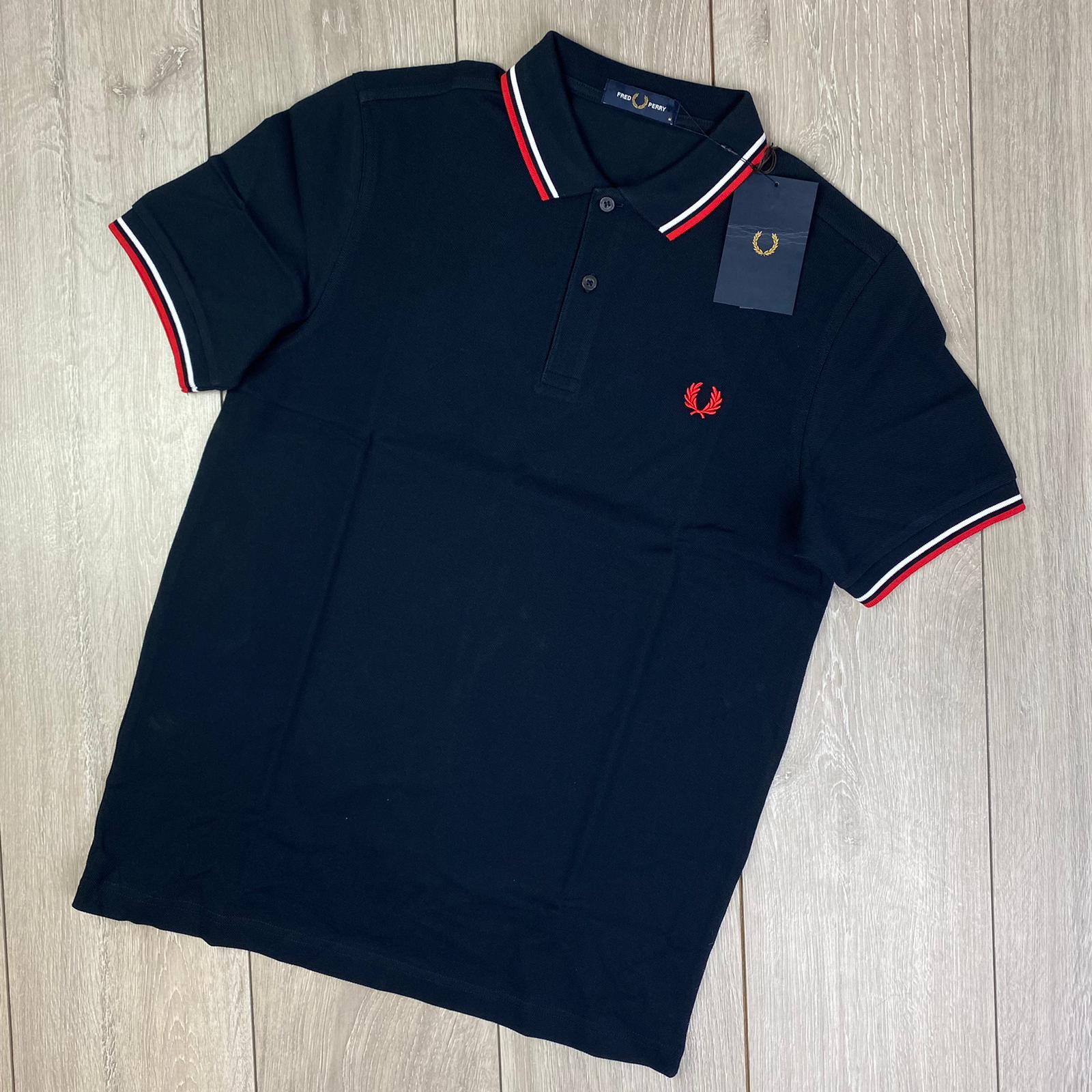 Fred Perry Wreath Polo Shirt - Navy