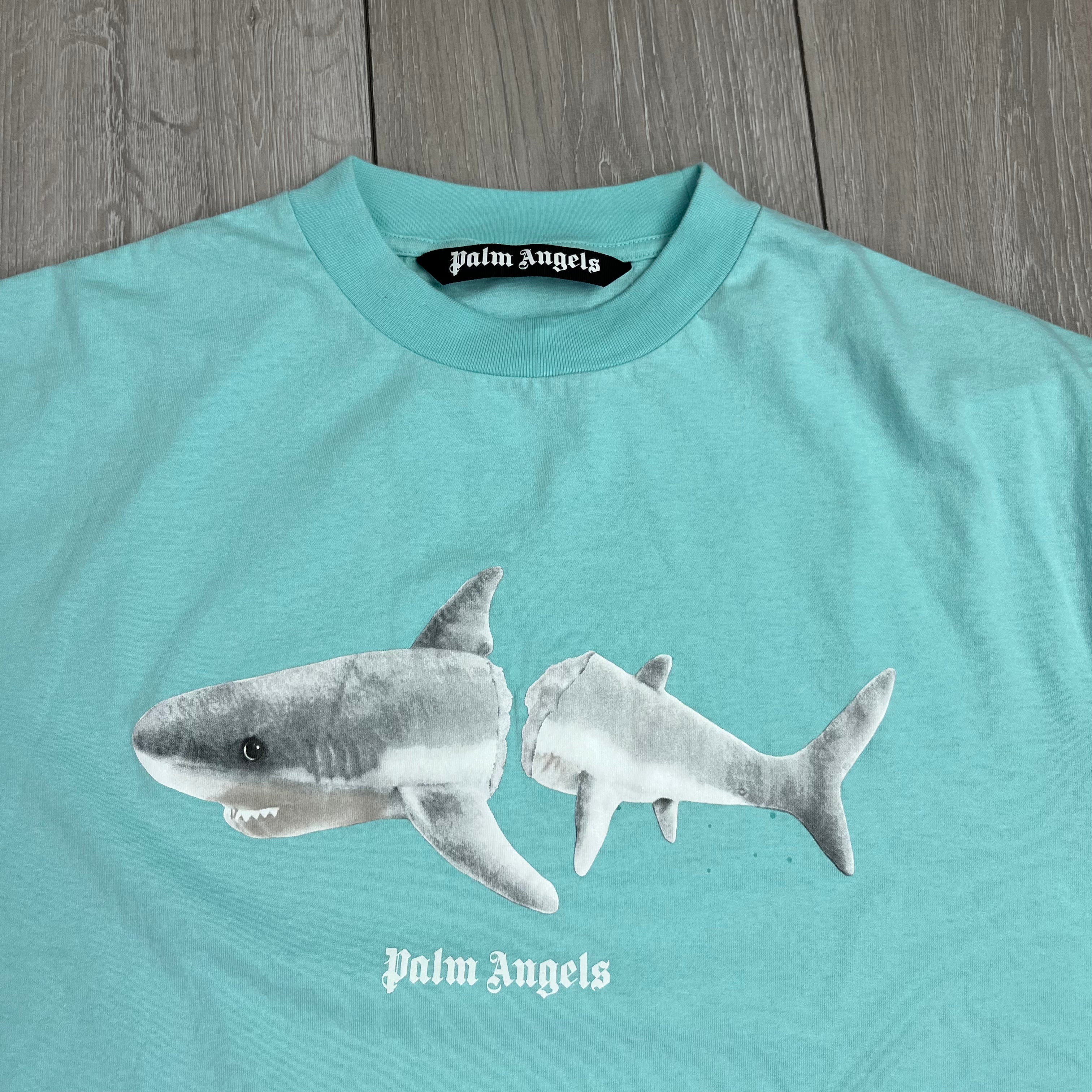 Palm Angels Shark T-Shirt - Baby Blue