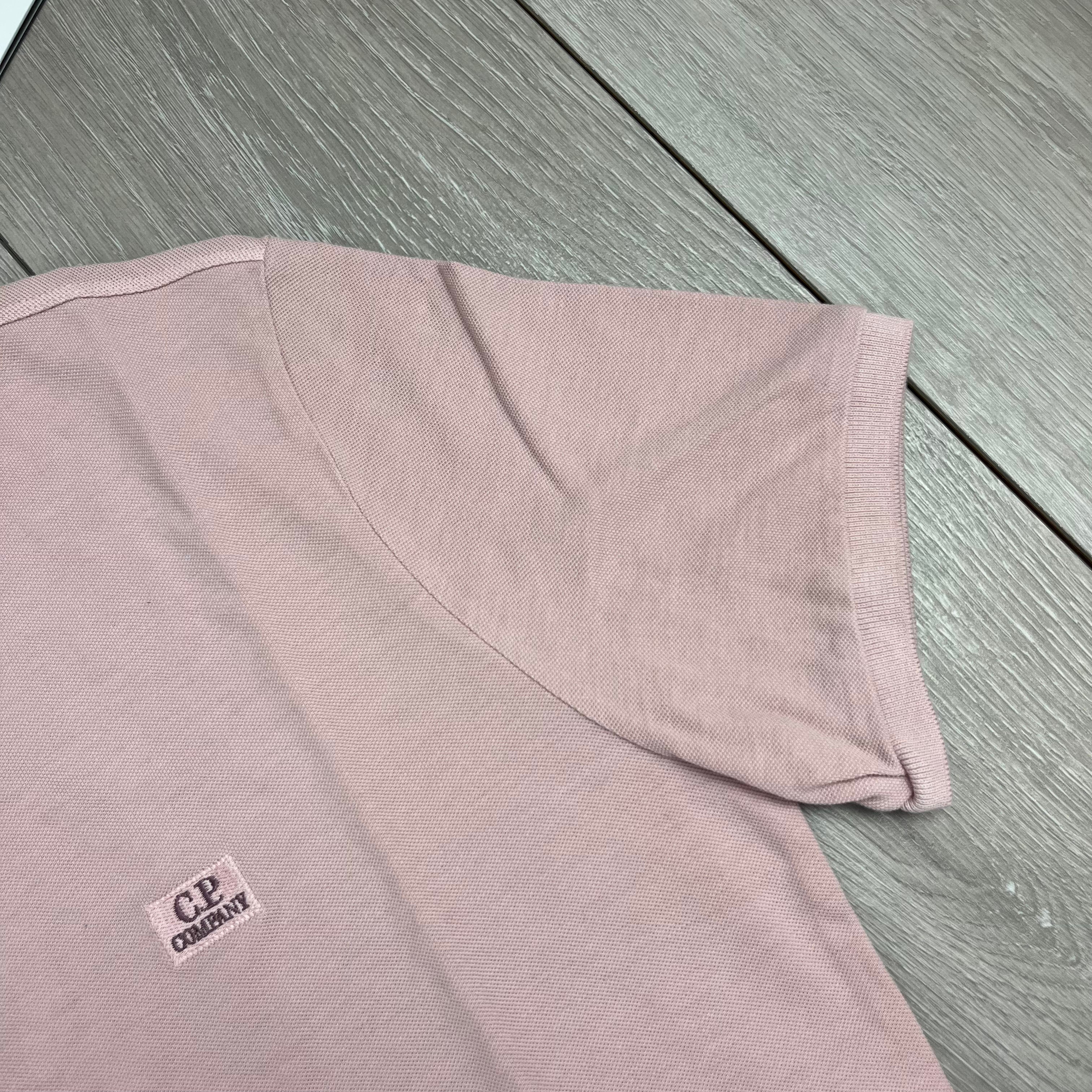 CP Company Piquet Polo Shirt - Mauve