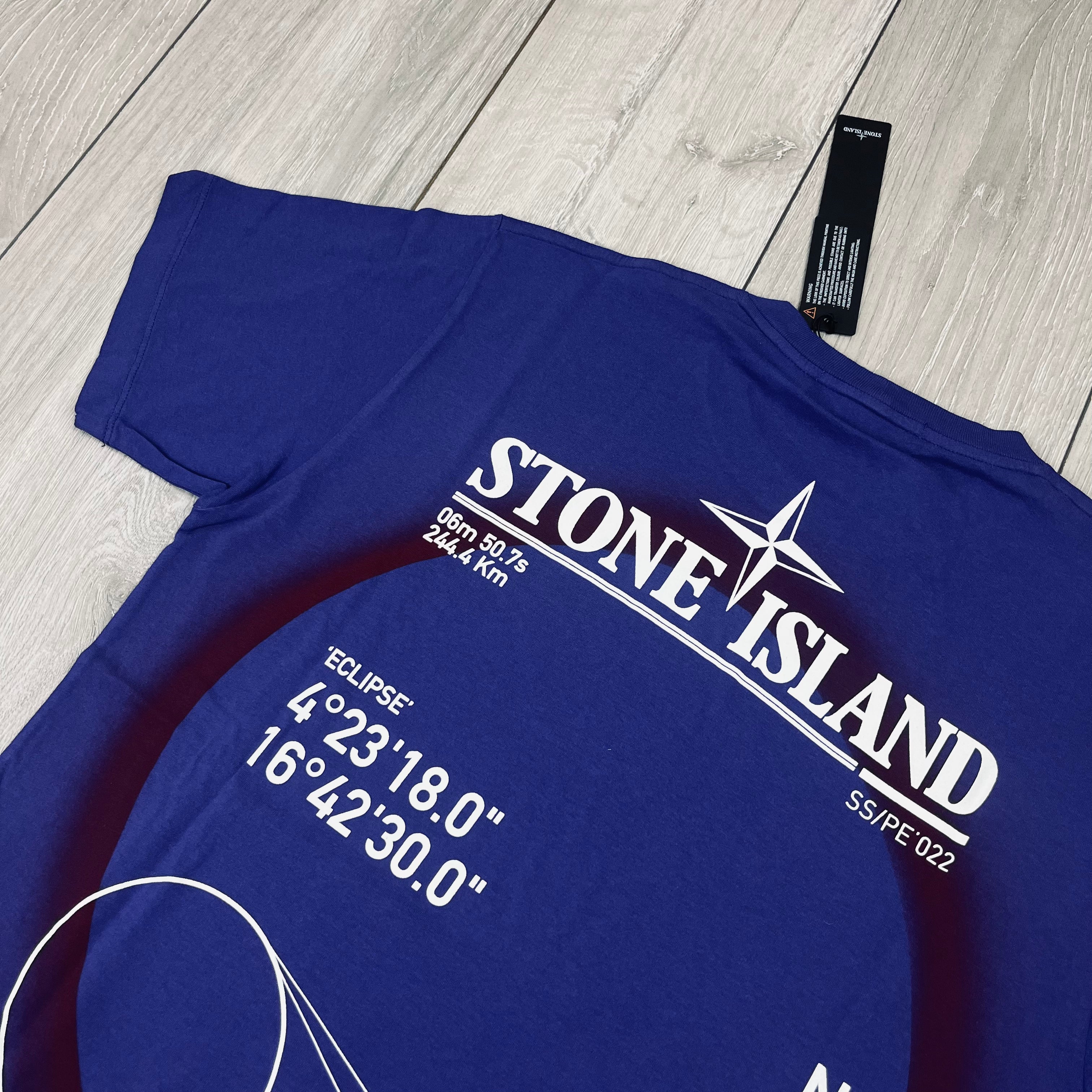 Stone Island Printed T-Shirt - Bluette