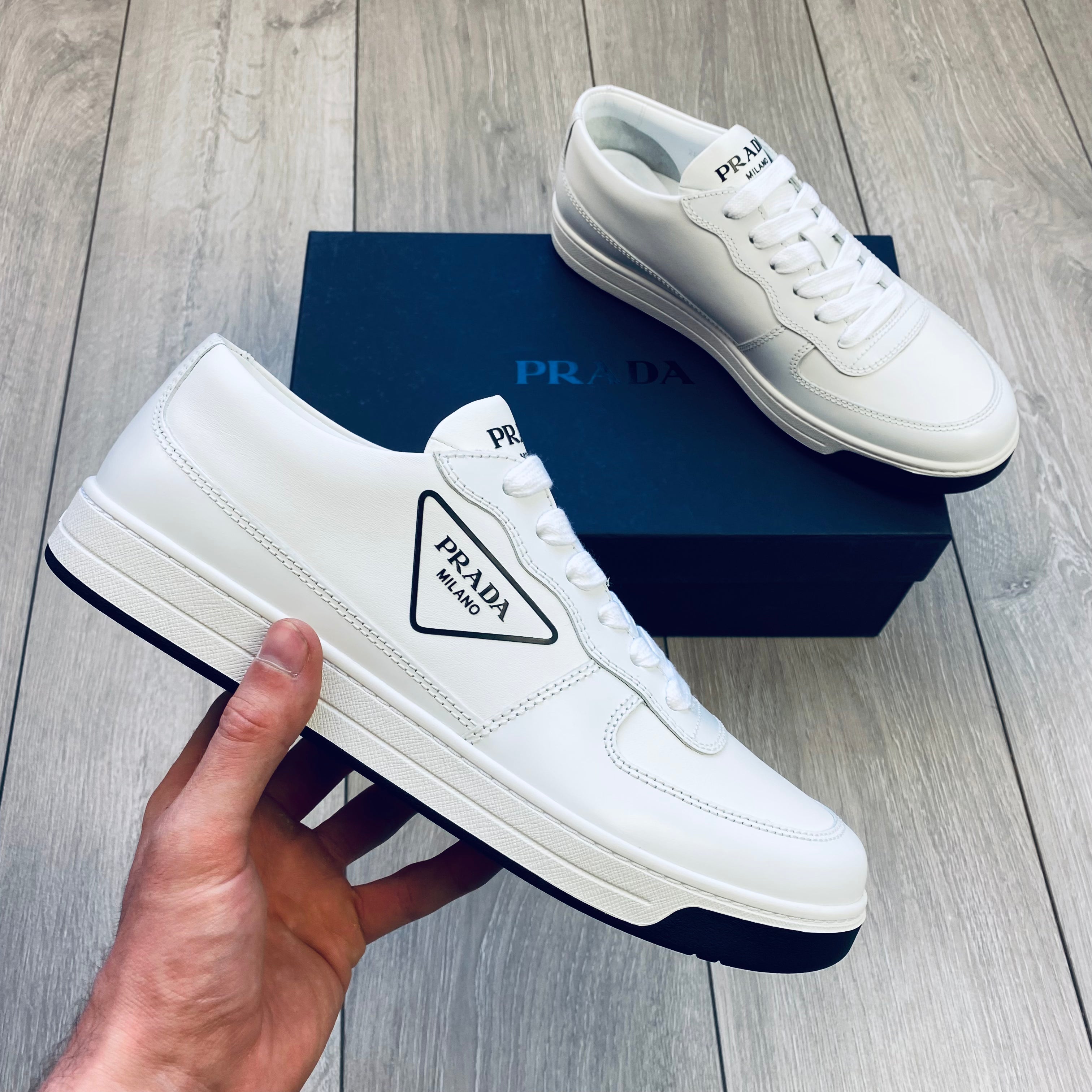 Prada Leather Sneakers - White