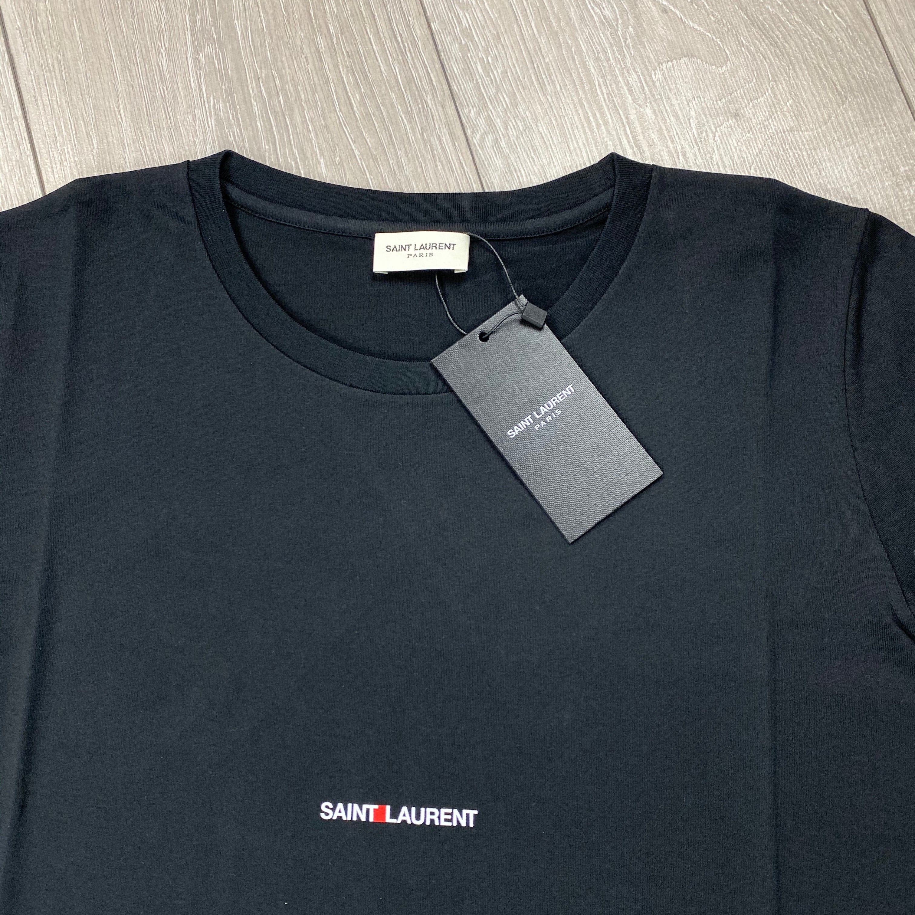 Saint Laurent Box Logo T-Shirt - Black