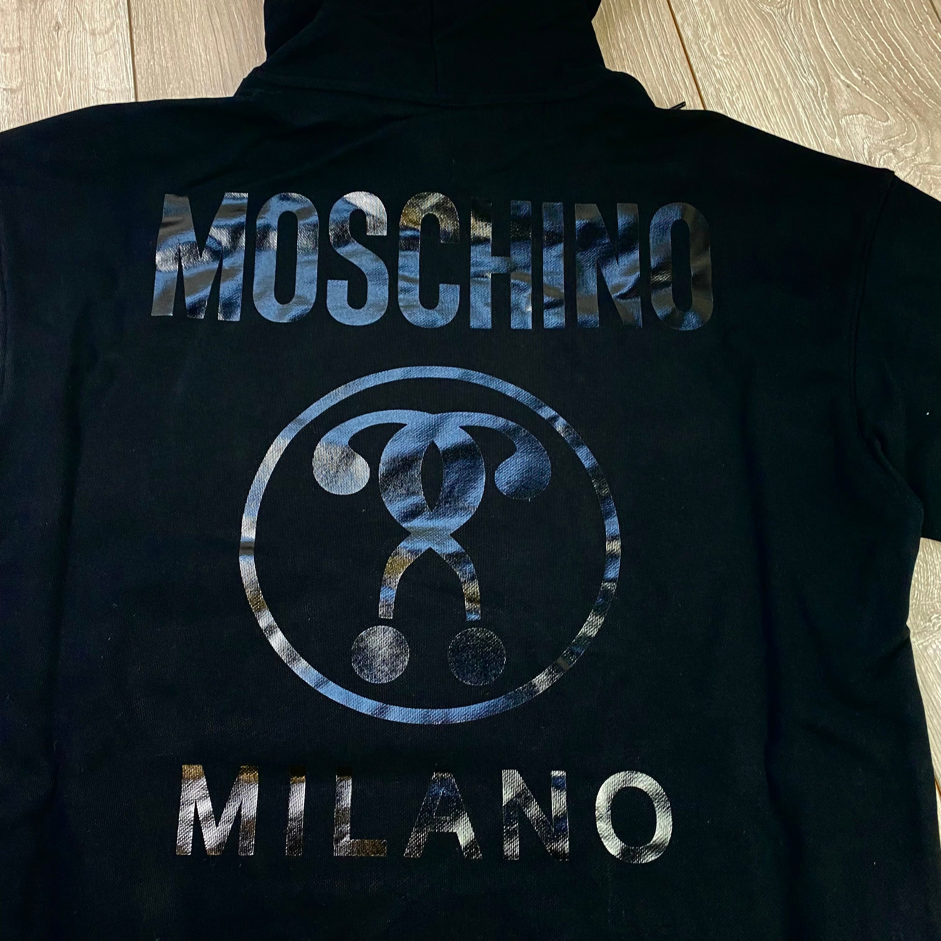 Moschino Printed Hoodie - Black