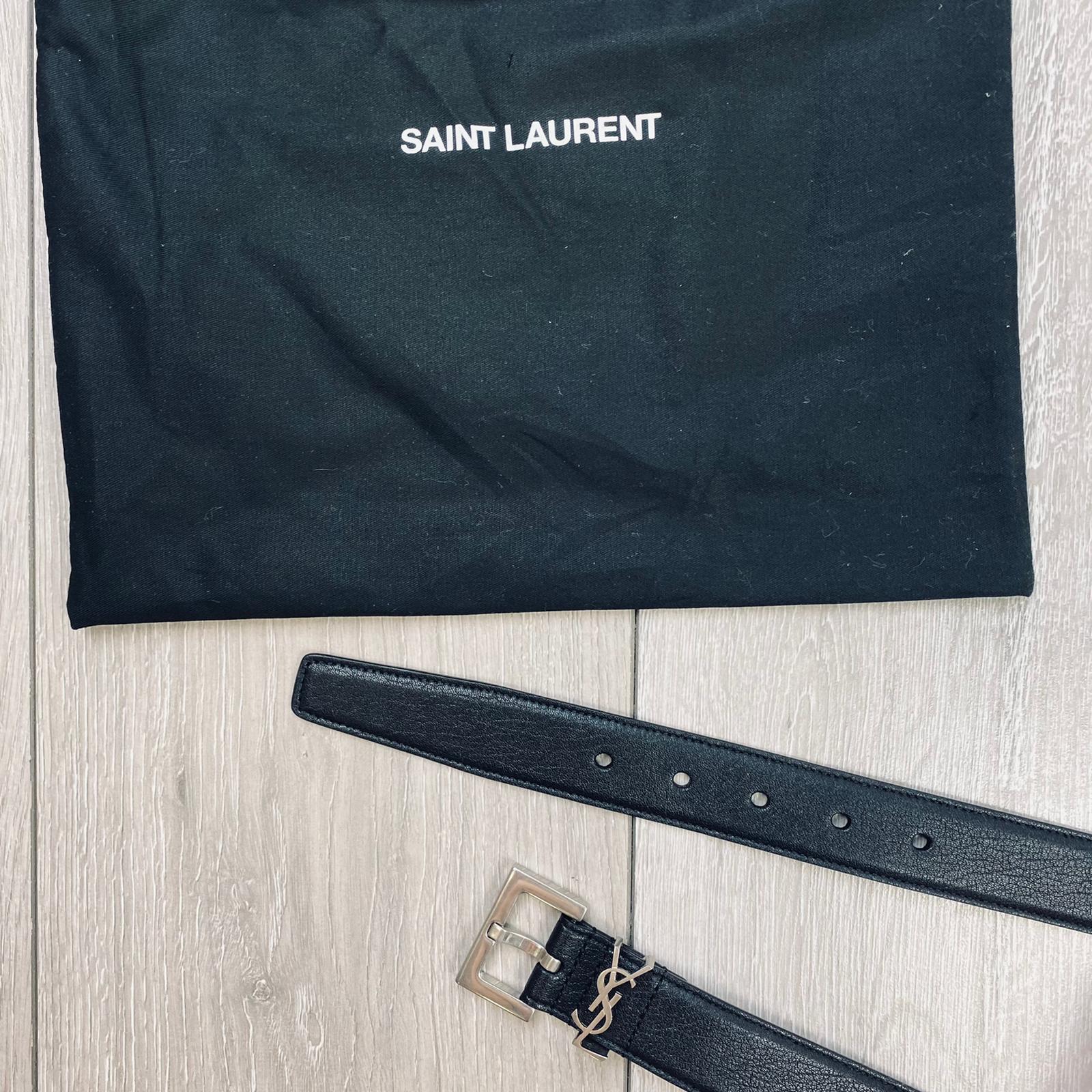 Saint Laurent Leather Belt - Black