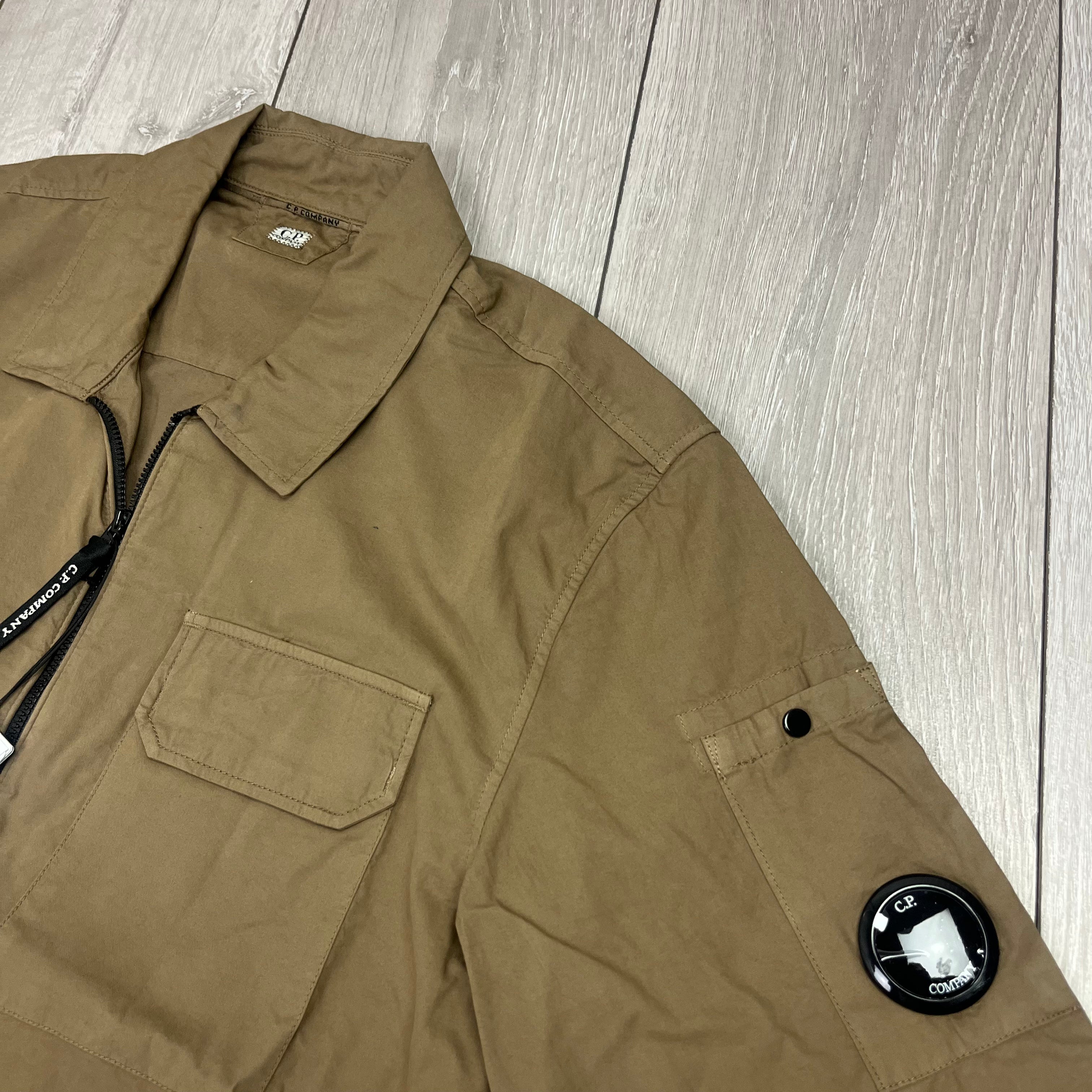 CP Company Zip Overshirt - Brown