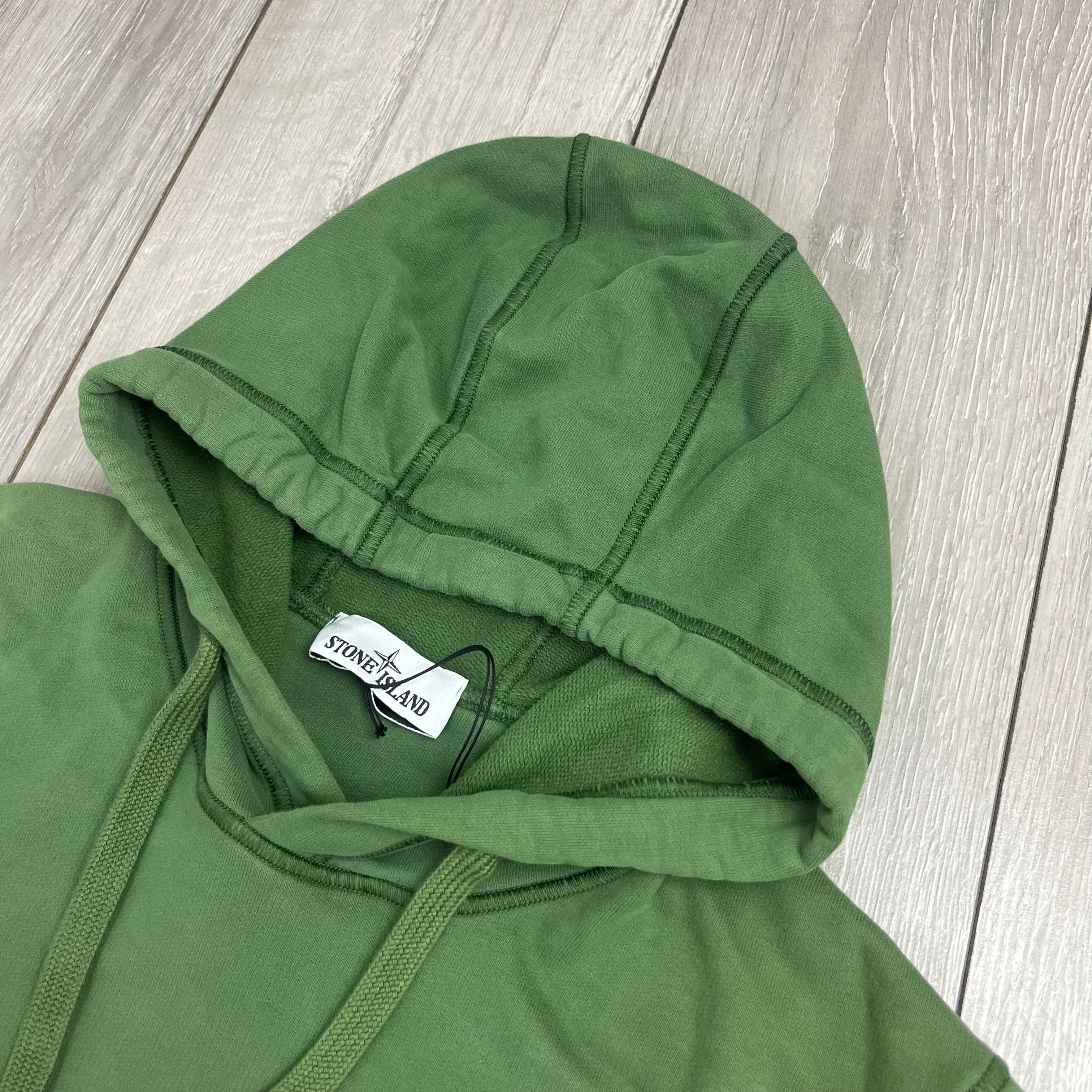 Stone Island Dyed Hoodie - Olive