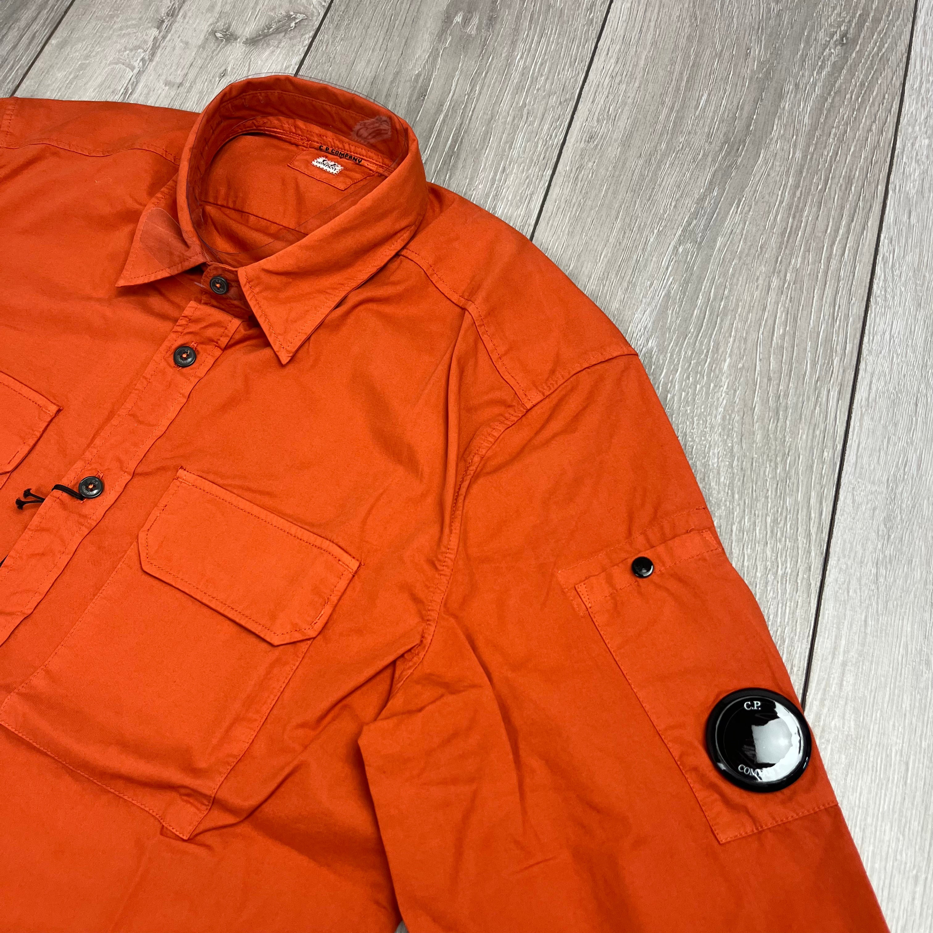 CP Company Button Overshirt - Pumpkin