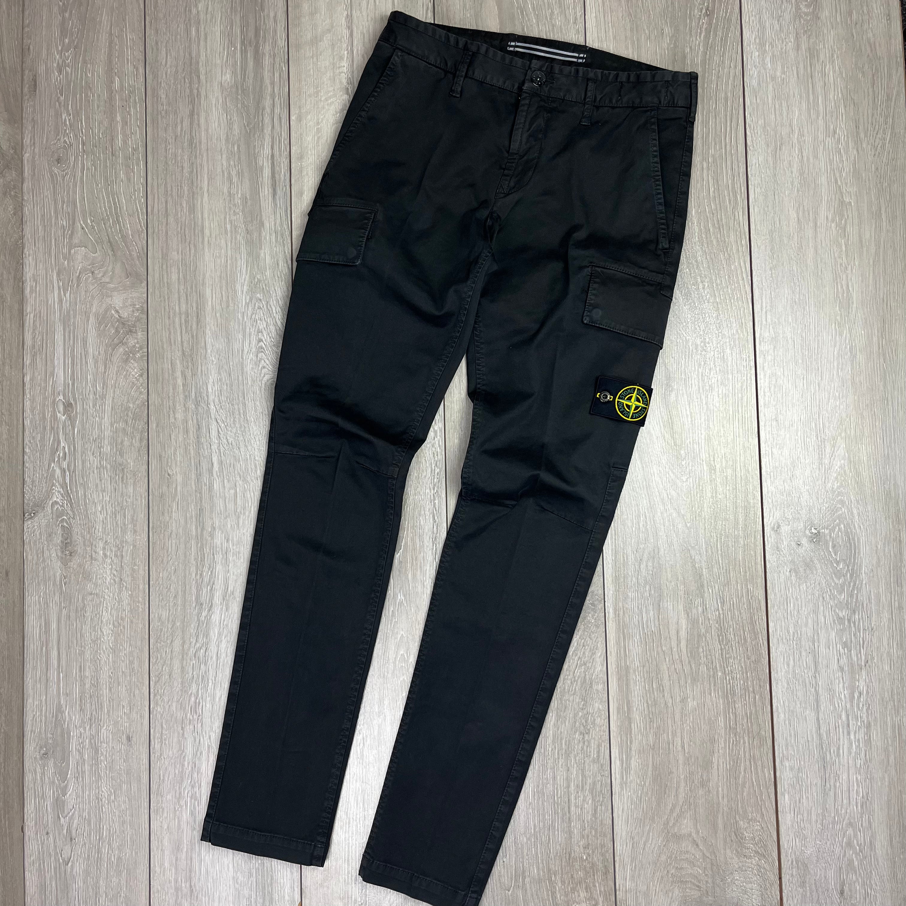 Stone Island Cargo Trousers - Black