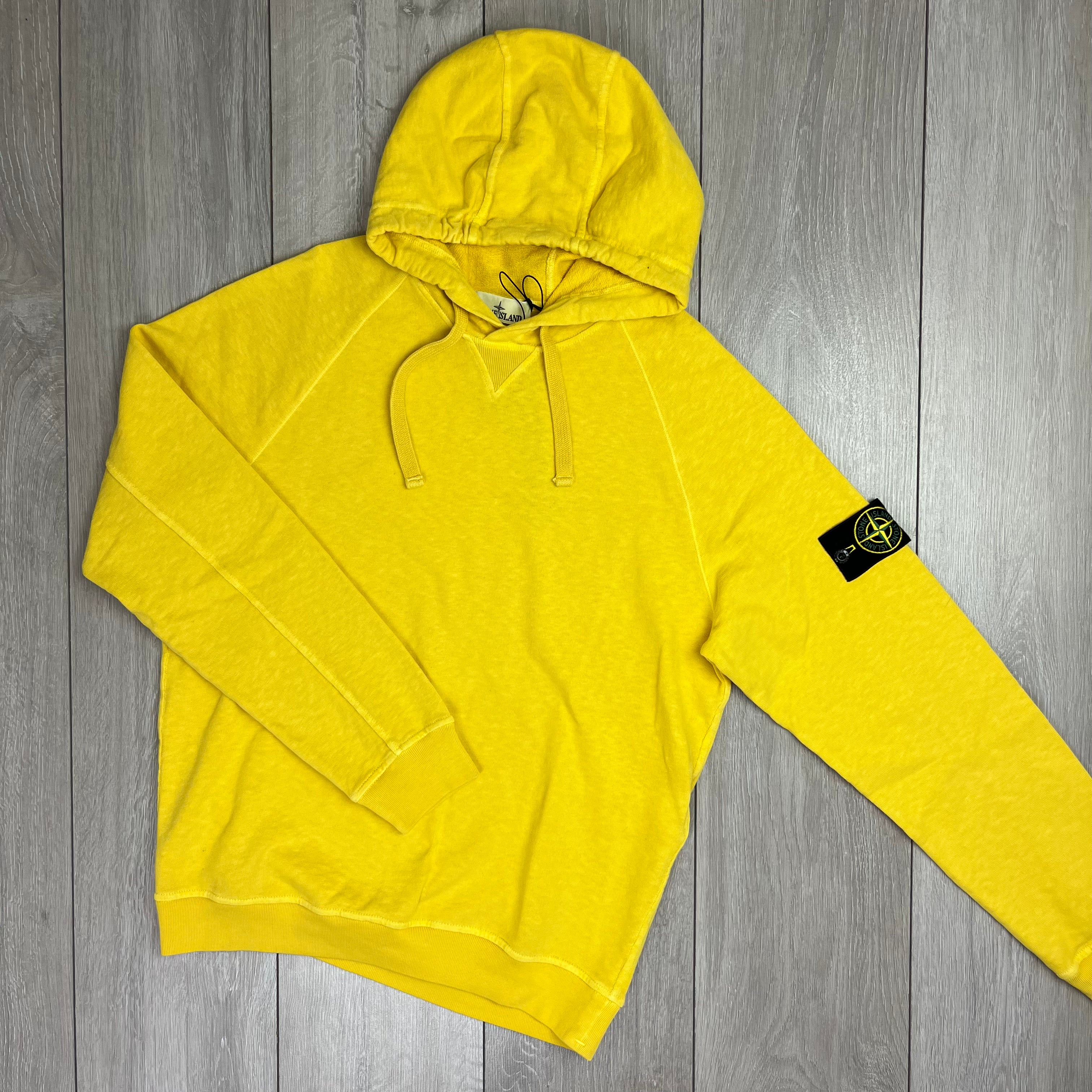 Stone Island Dyed Hoodie - Yellow